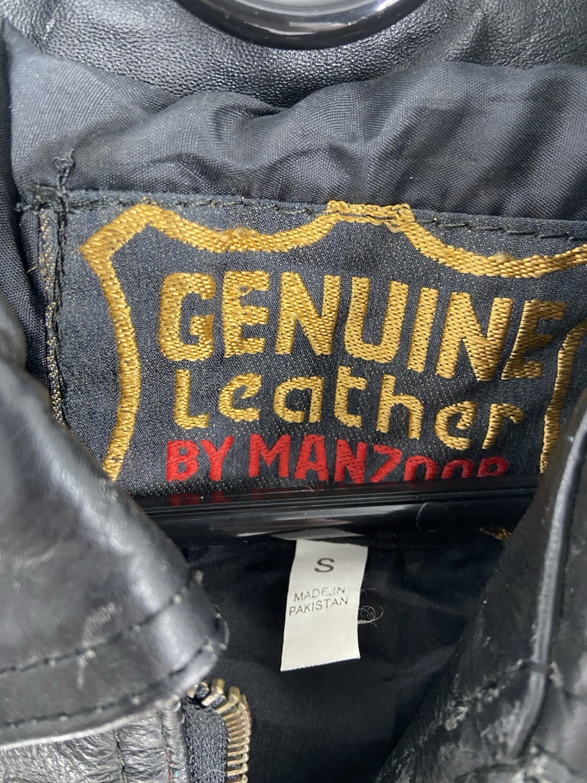 VTG 80’s Manzoor Genuine Cropped Leather Motorcycle Punk Rock Moto Jacket Small
