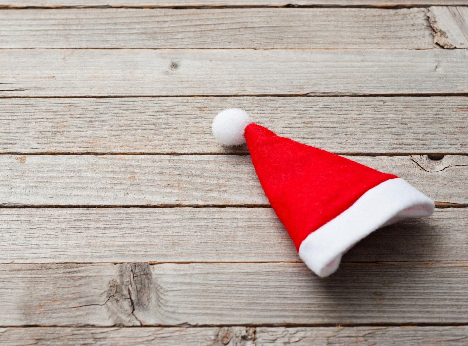 Mini Adornos De Gorros De Papa Noel De Fieltro, Rojo, Paquete De 12
