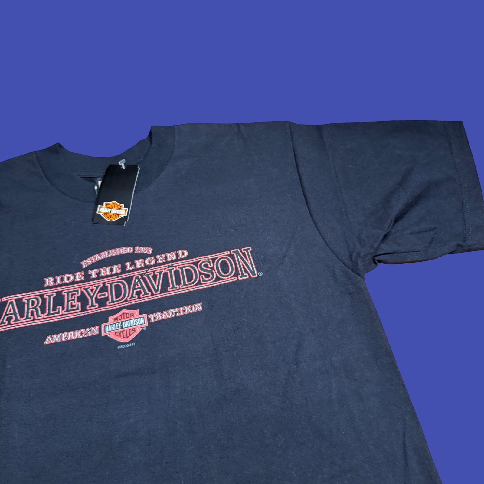 NWT Y2K Harley Davidson United Arab Emirates T Shirt Black Large USA Camel Biker