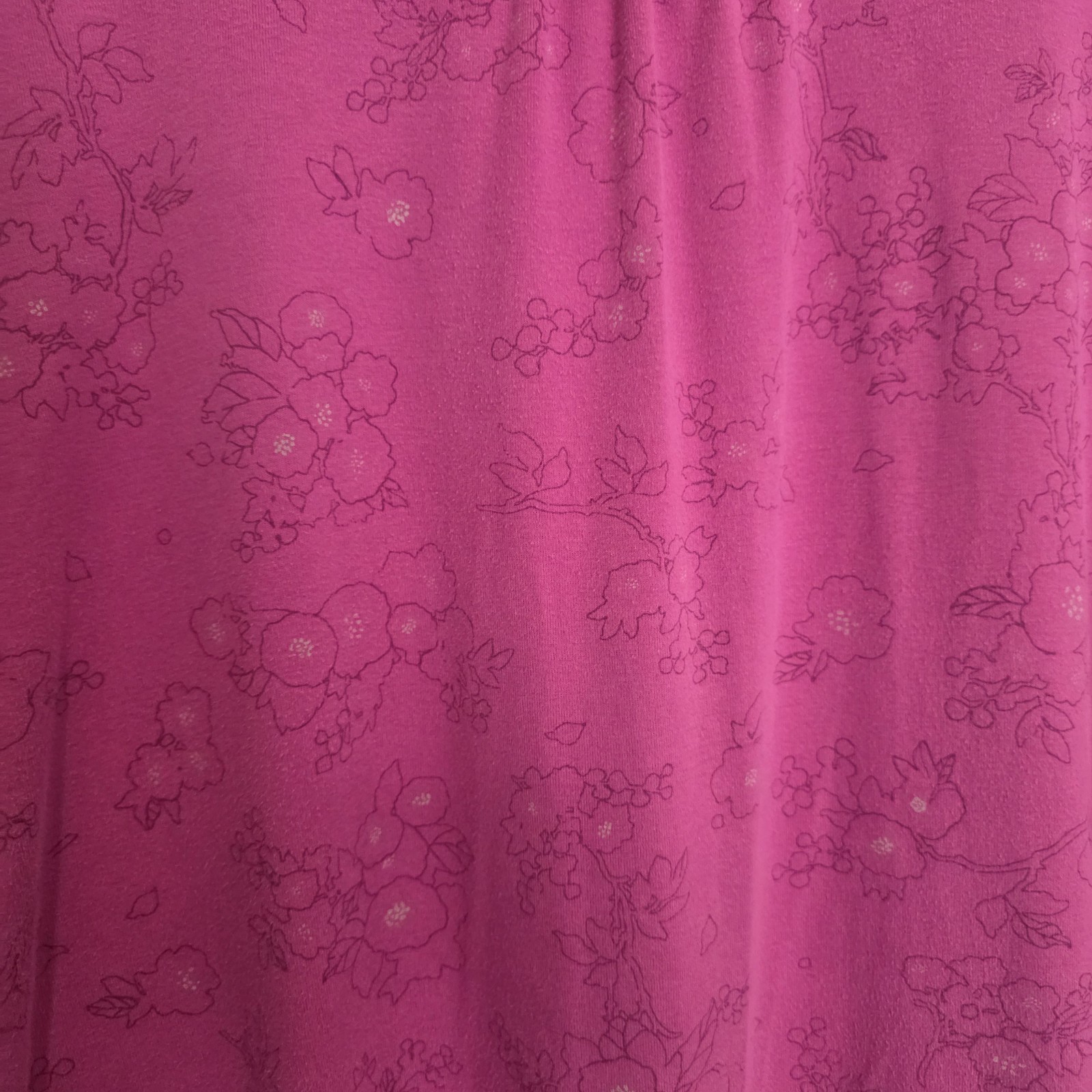 Sonoma Life + Style Women’s Pink Floral Knit Cotton Scoop Neck T-Shirt XL Summer
