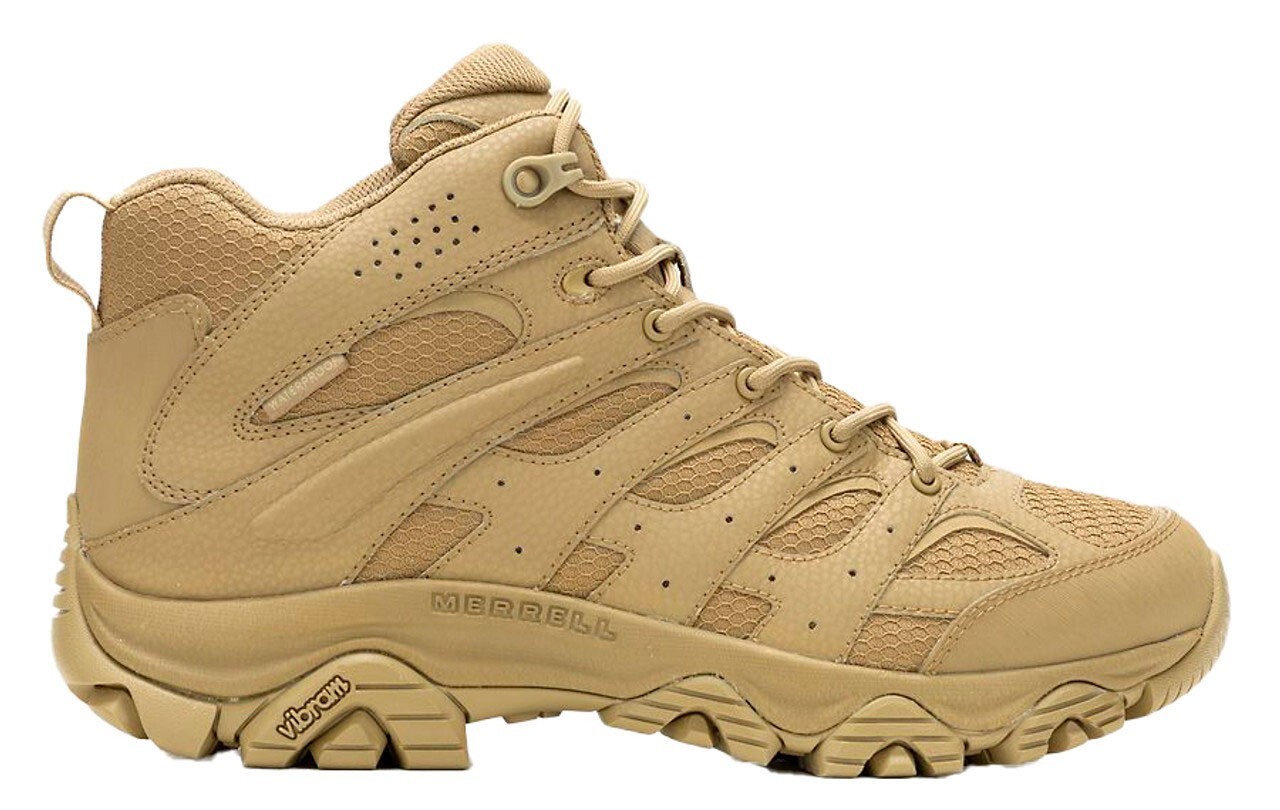 Merrell Men’s Moab 3 Mid Tactical Waterproof Coyote Boot