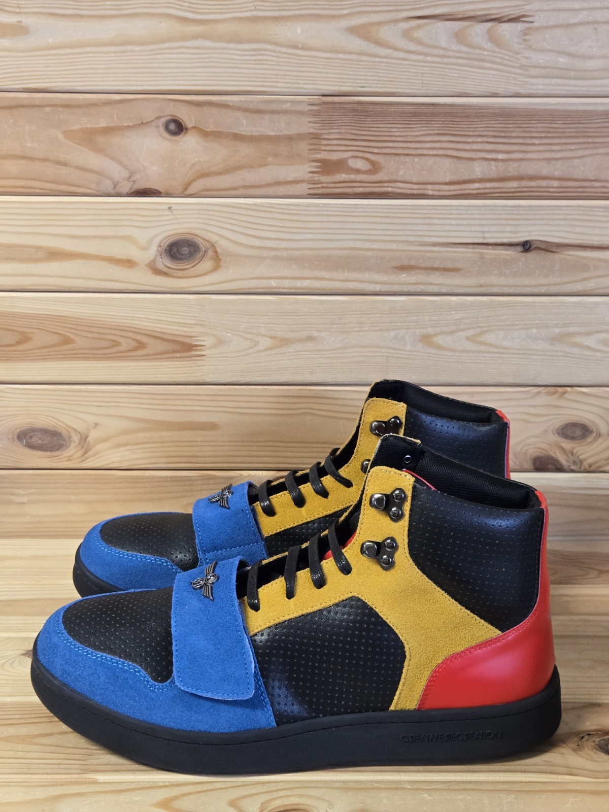 Size 10.5 – Creative Recreation Cesario Lux Men’s Shoes Black Red Gold
