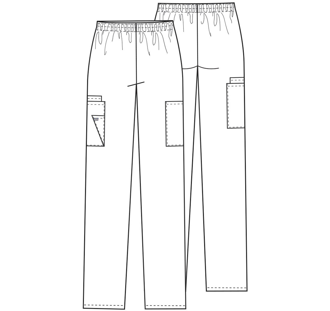 Cherokee Workwear Originals Elastic Waist Cargo Scrub Pant | 4200 REGULAR