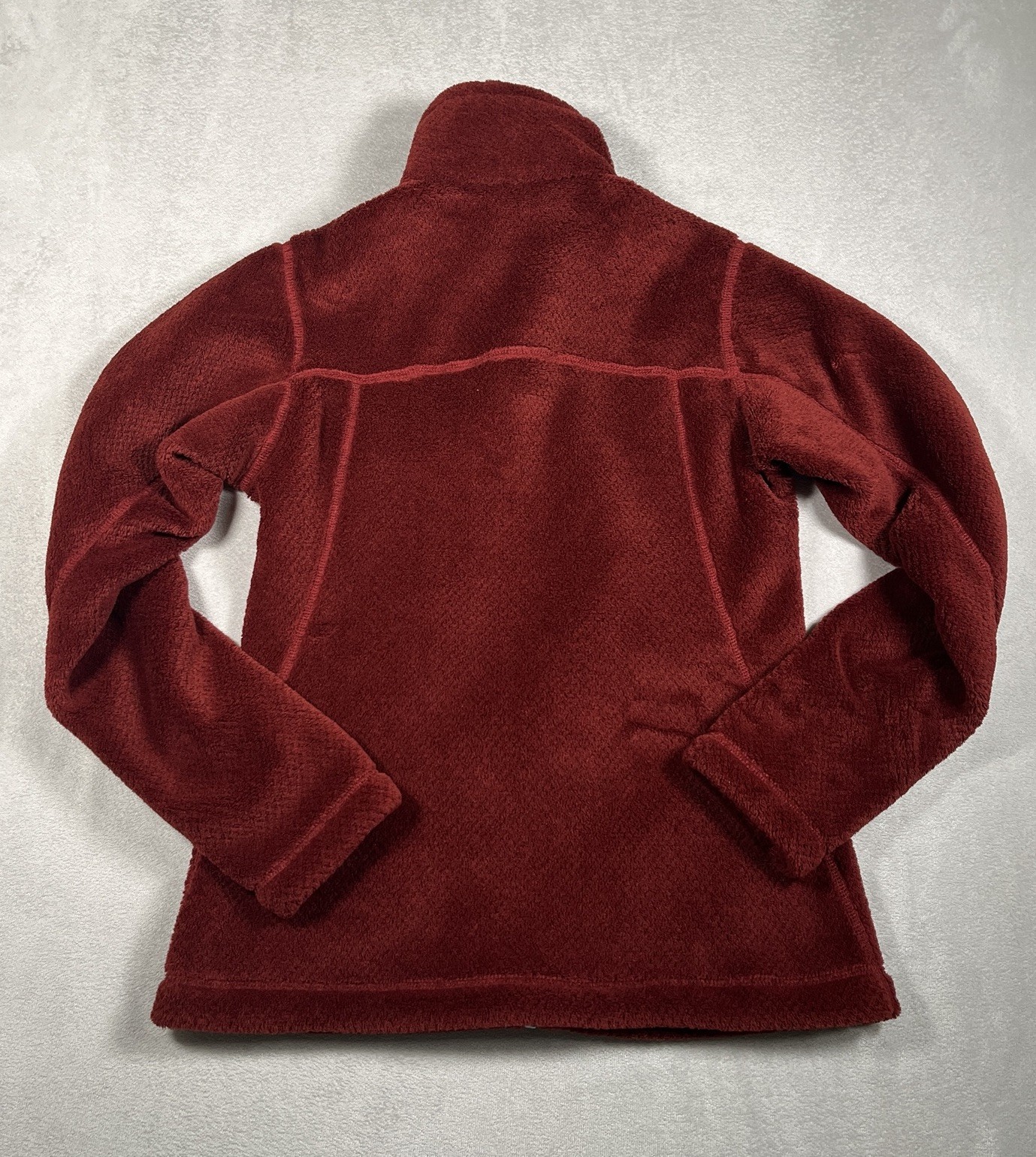 Patagonia Womens Re-Tool Full Zip Fleece Jacket Burgundy Red XS Teddy Gorpcore