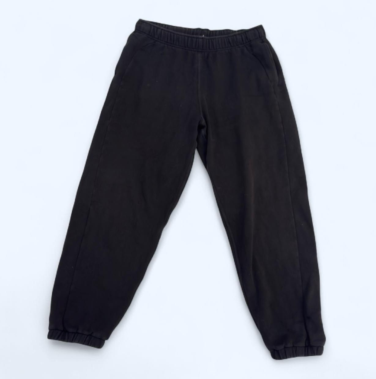 Lululemon Women’s Black Fleece Jogger Pants Size L Pull On Elastic Waist
