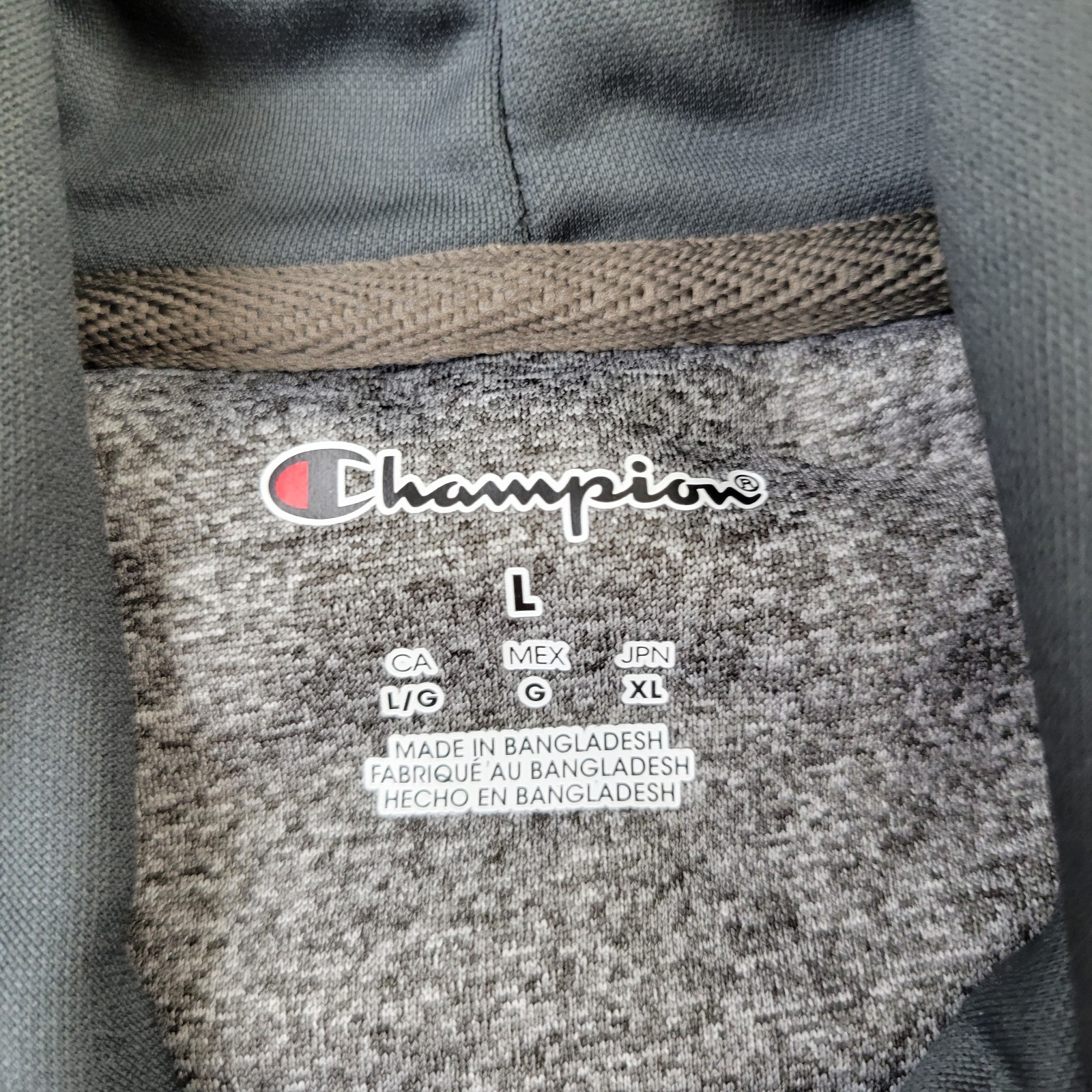 Champion Miami Hurricanes Hoodie Mens Large Gray Graphic Pullover Pockets