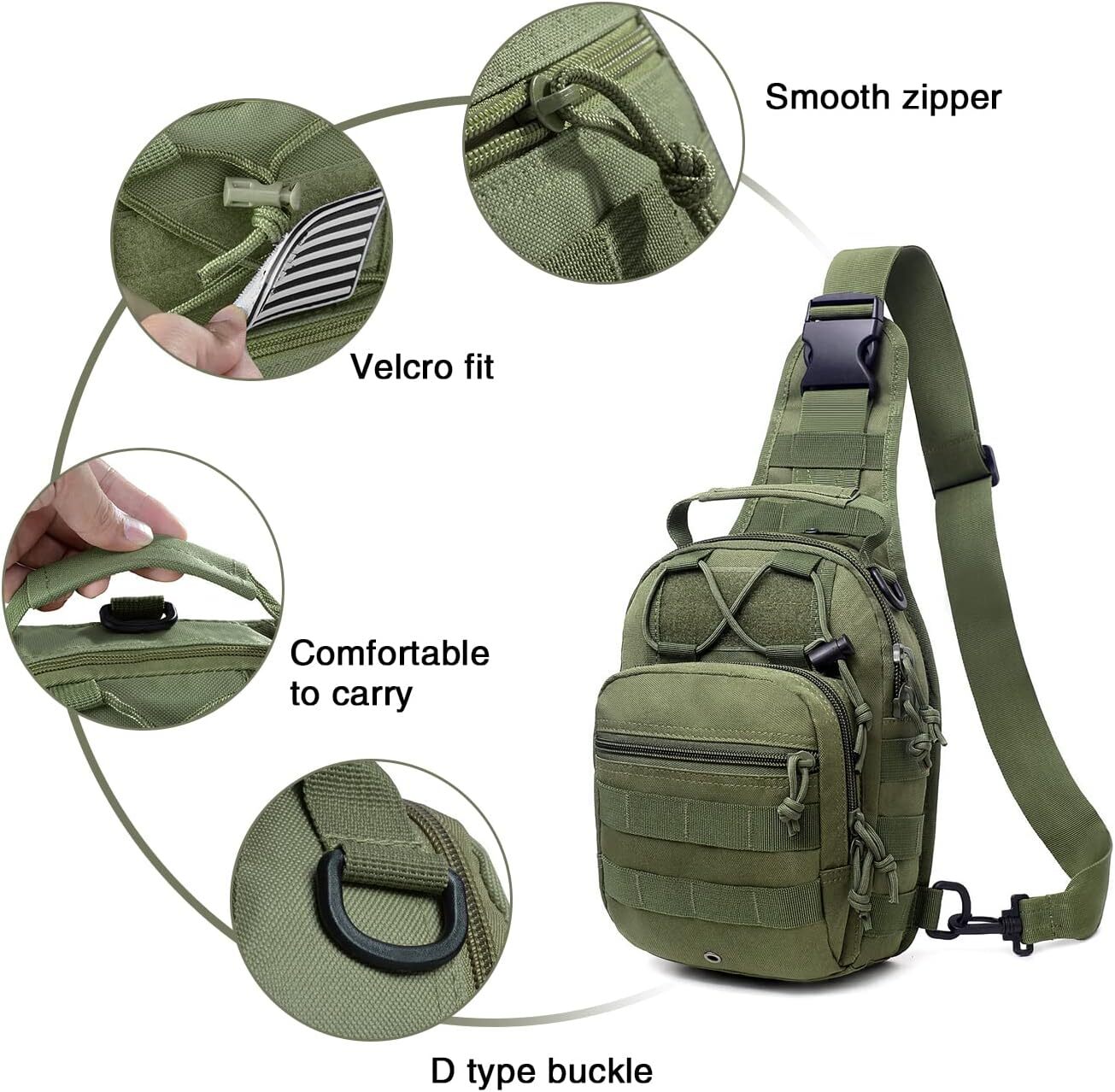 Tactical Sling Backpack 1000D Waterproof Military Backpack Satchel Shoulder Bag