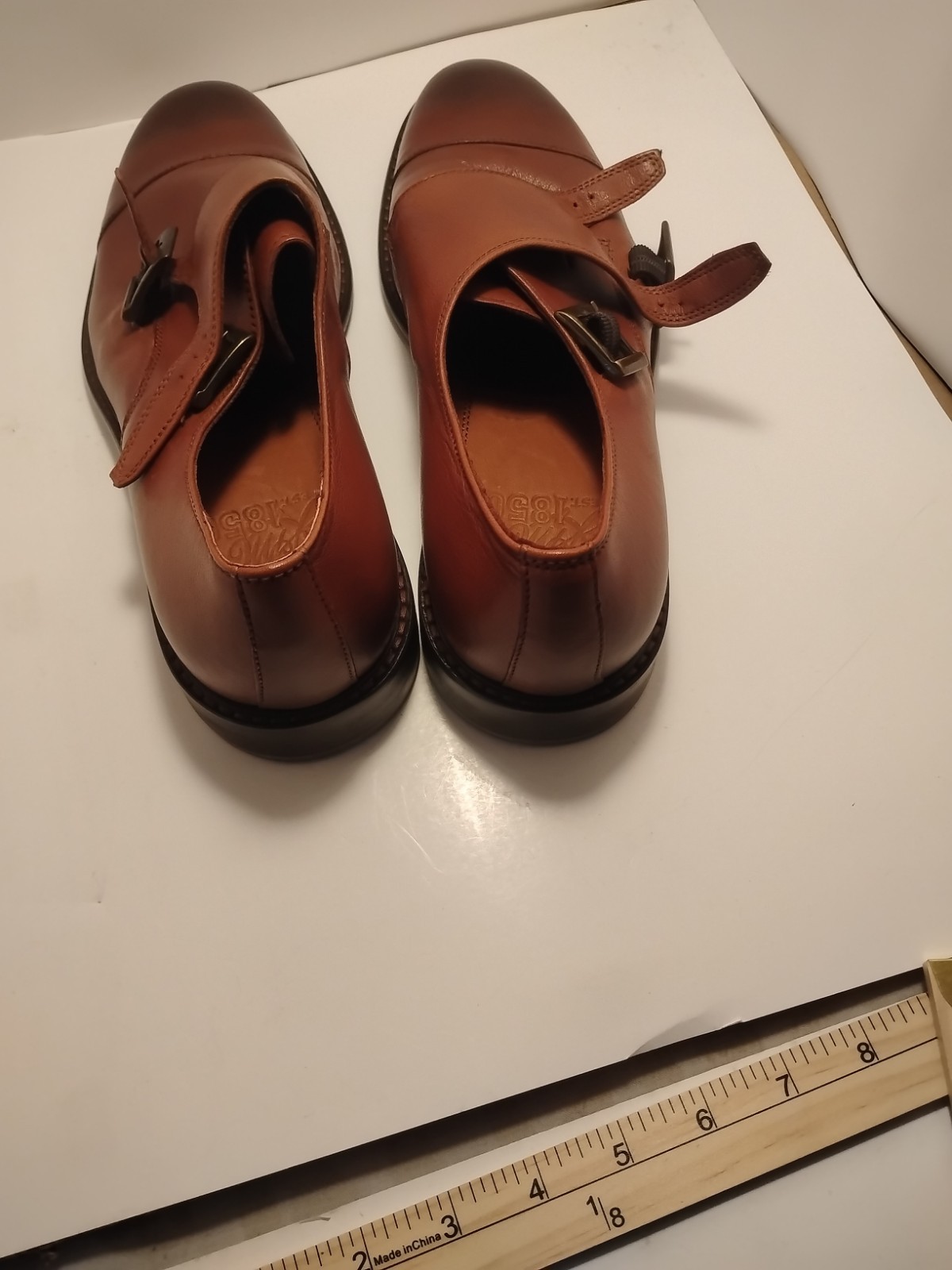 Vintage J&M Est. 1850 Johnston & Murray Maddox Tan Italian Calfskin Double…