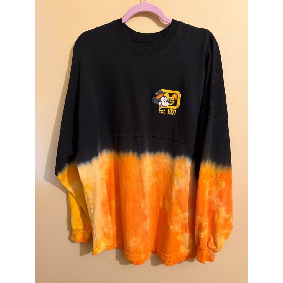 Disney Parks Halloween Spirit Jersey Walt Disney World Mickey Mouse Tie Dye XL