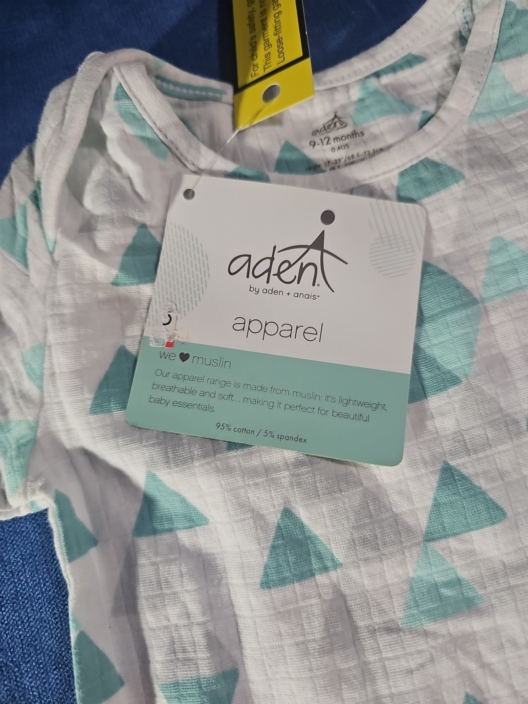 Aden And Anais Muslin Toddler Girls 9-12 Months Bodysuit