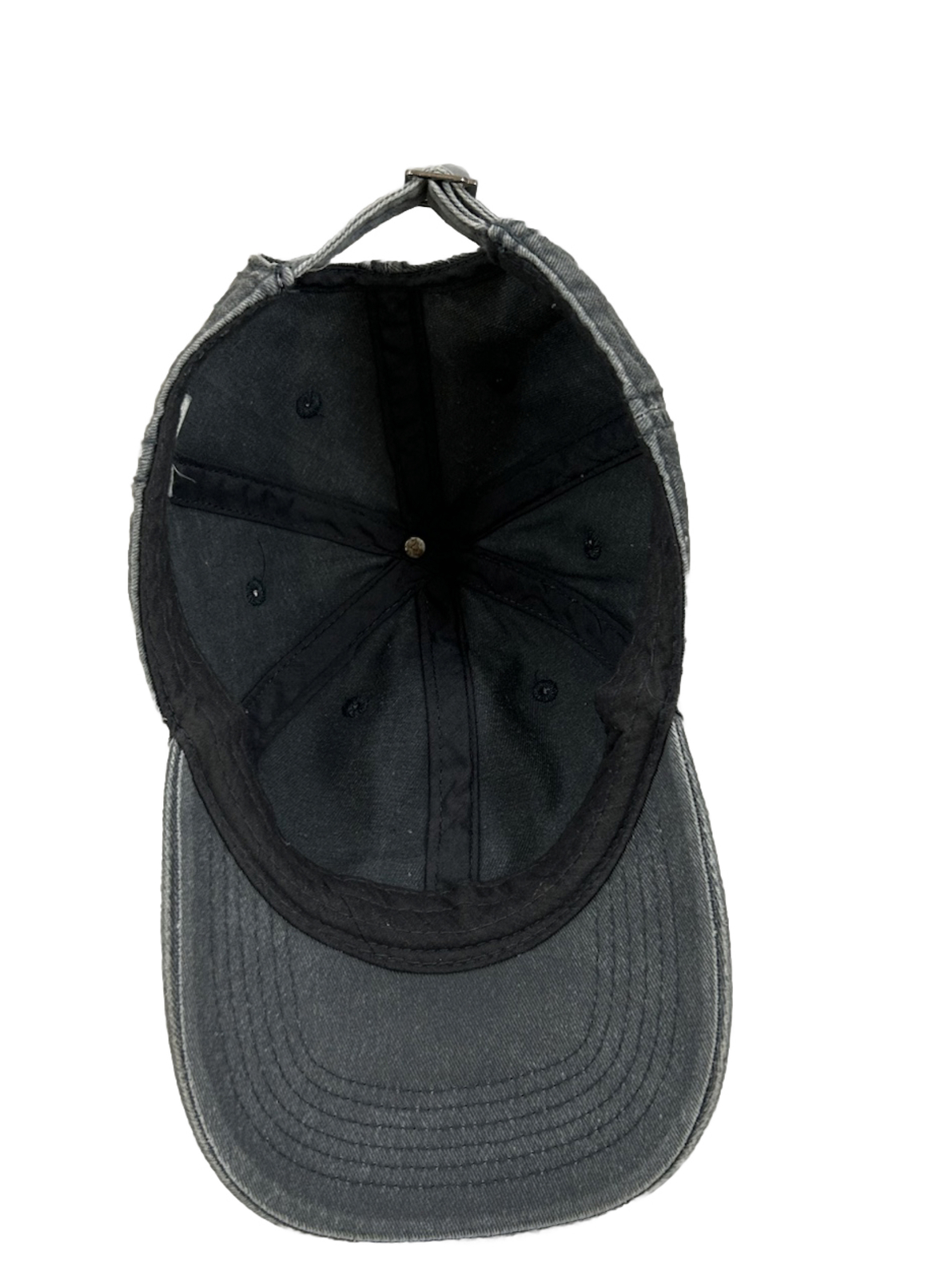 J Shang Strap Back Hat Cap Stone Washed Blue Plain No Logo