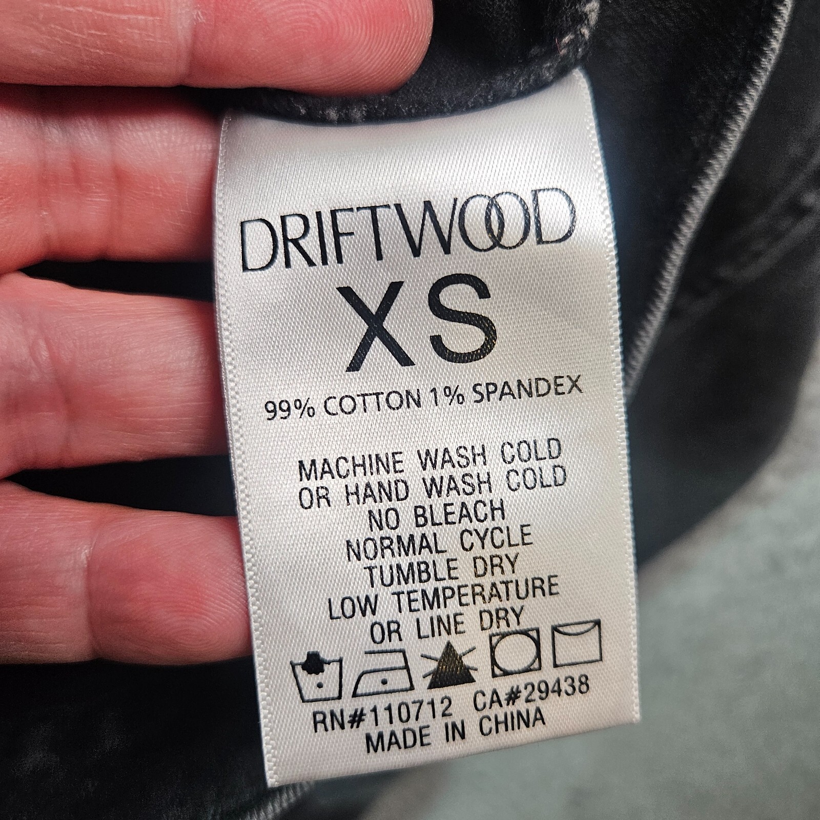 $178 NWT Driftwood Denim Jacket Women XS Studded Gold Star Embroidered Black