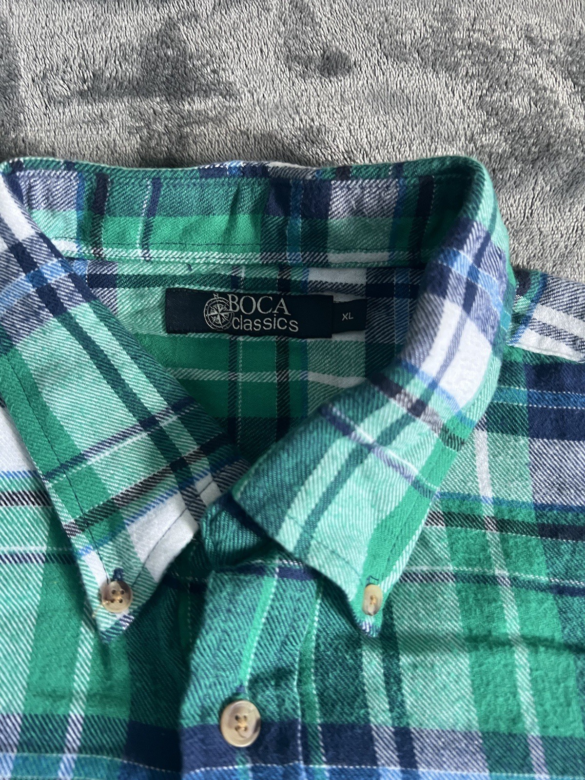 Boca Classics Plaid Flannel Shirt