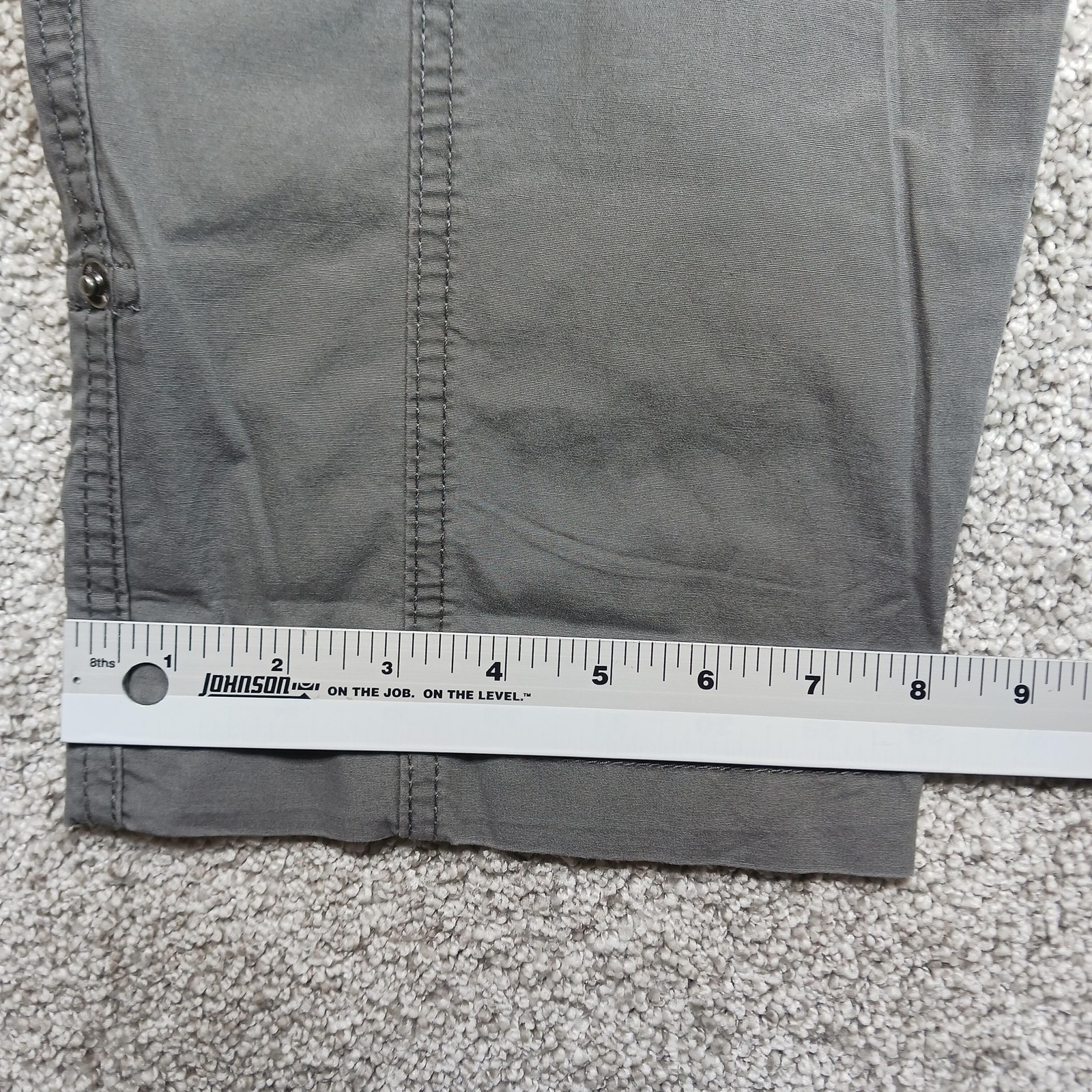 Natural Reflections Pants Womens 8 Gray Honeycreek Cargo Stretch Drawstring