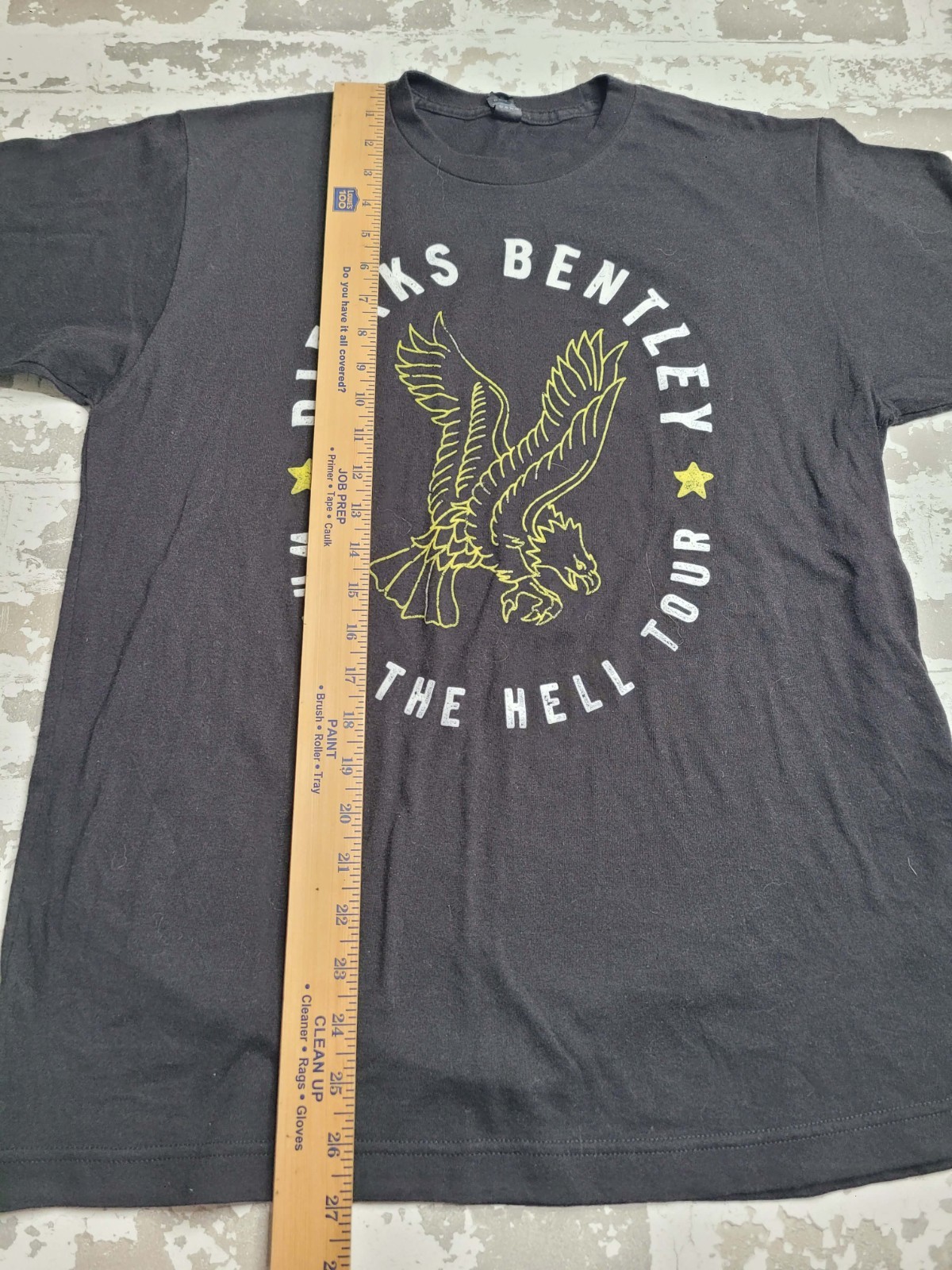 Dierks Bentley What the Hell Tour 2017 Tultex Black Short Sleeve Concert Tee L