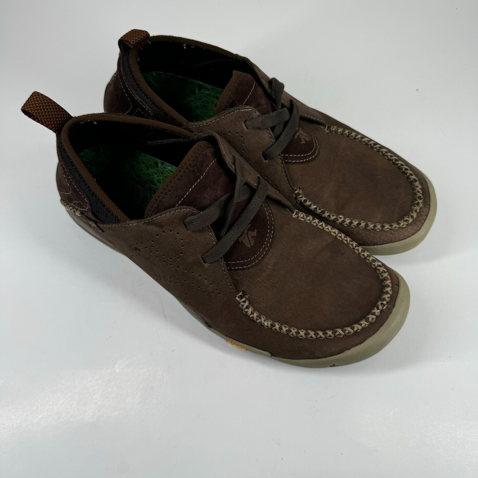 Cushe Baja Chill Men’s US 11 Dark Brown Suede Oxford Loafers Vibram Sole UM00131