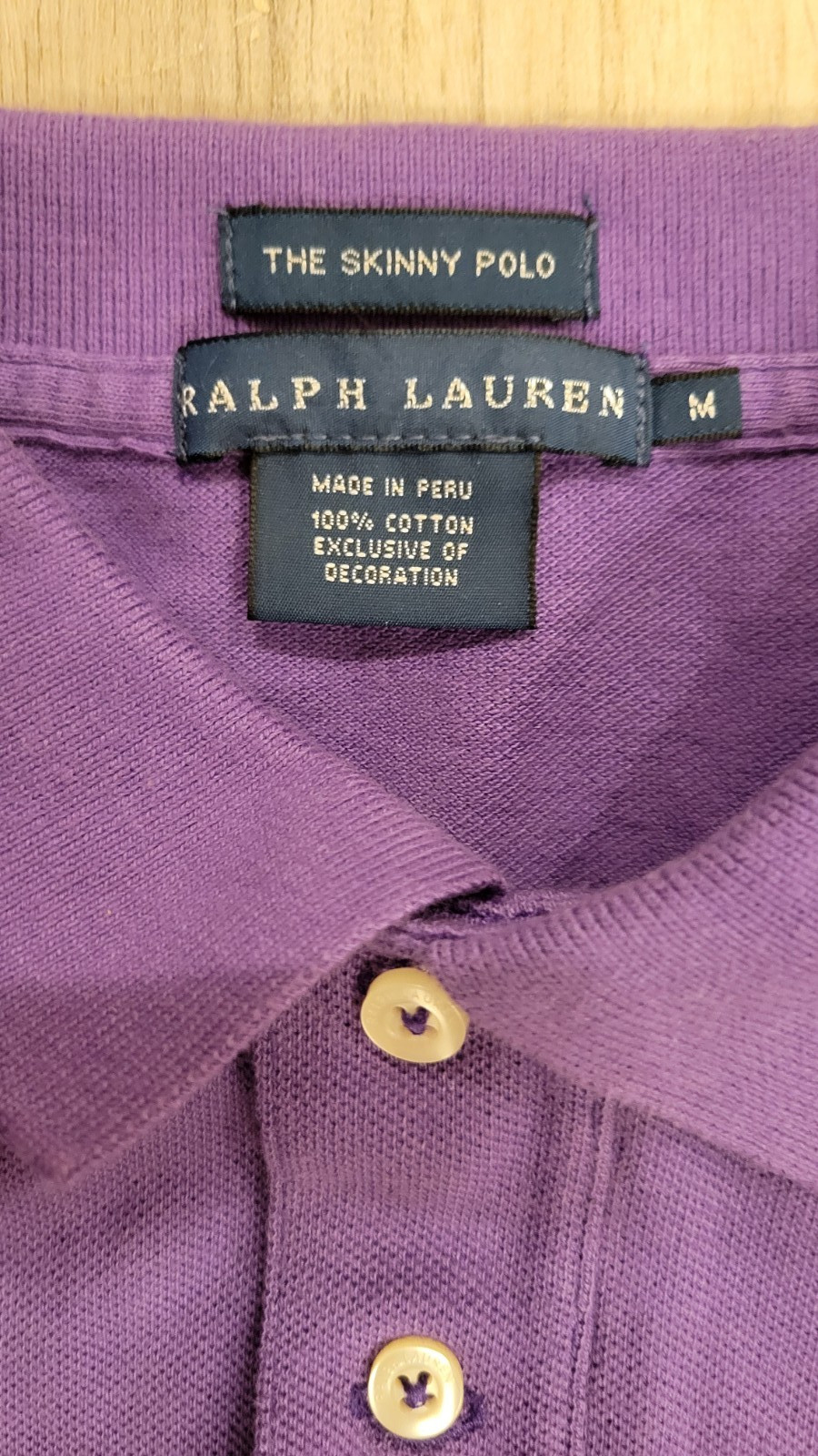 Ralph Lauren Sport The Skinny Polo Womens Medium Purple Cotton Pony Logo Golf