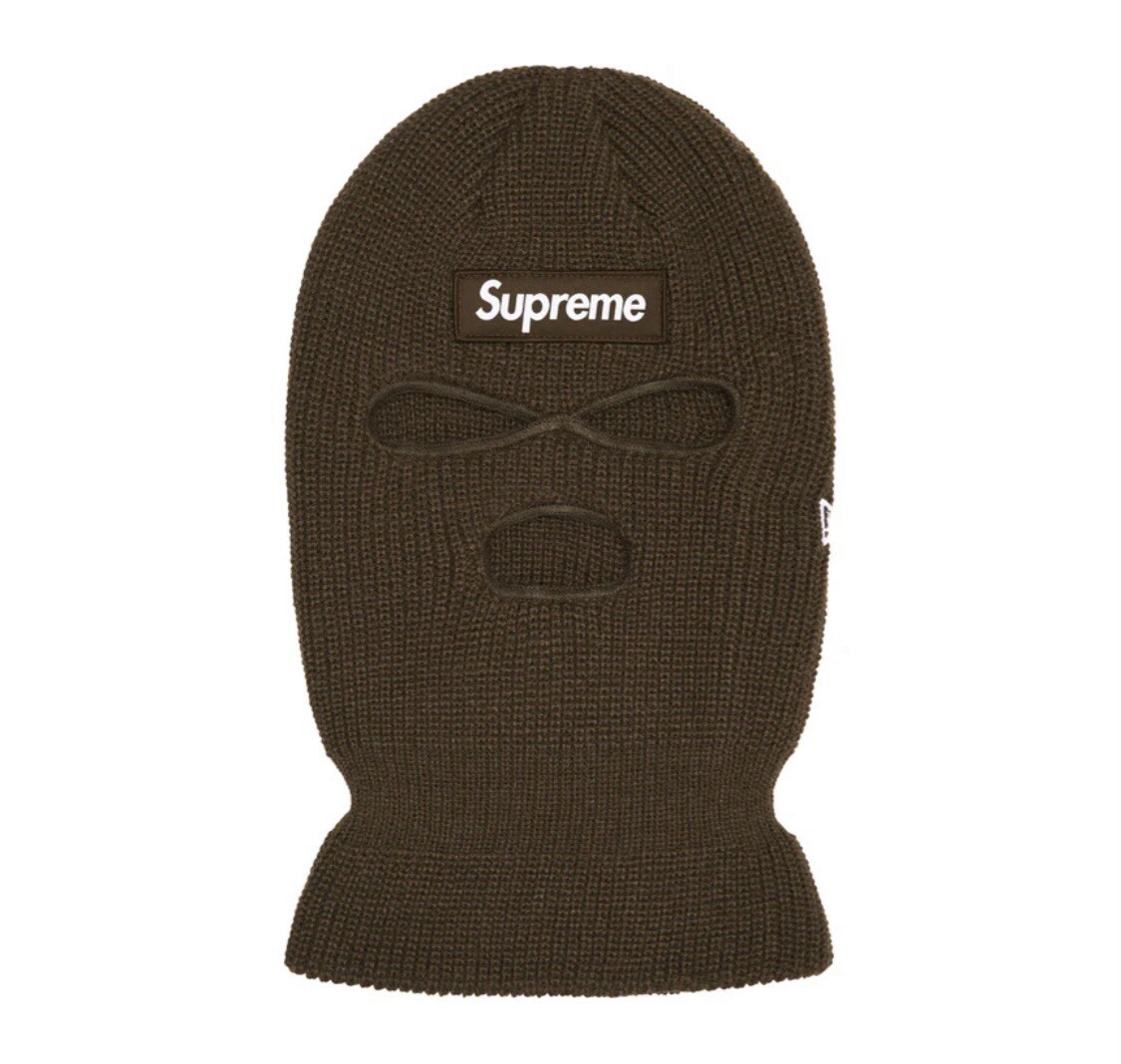 Supreme New Era Box Logo Balaclava Brown FW24 Shiesty Ski Mask Winter FREE SHIP