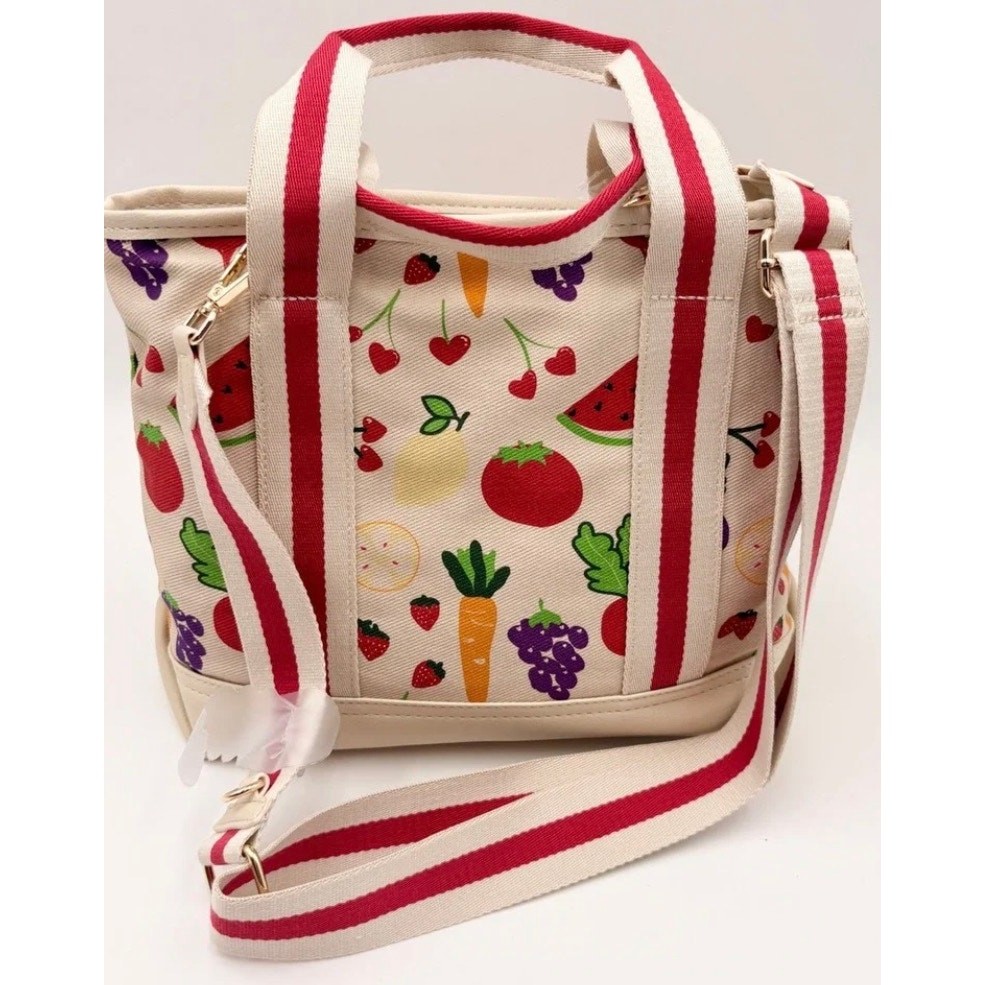 Luv Betsey Betsey Johnson LBADDIE Veggie & Fruit Multi Crossbody + Tomato NWT