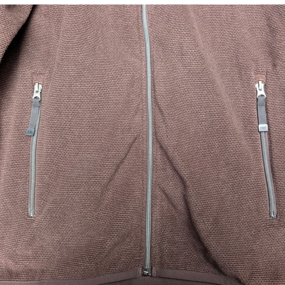 32 Degrees Heat Men’s Full Zip Jacket L Dark Oak Textured Fleece