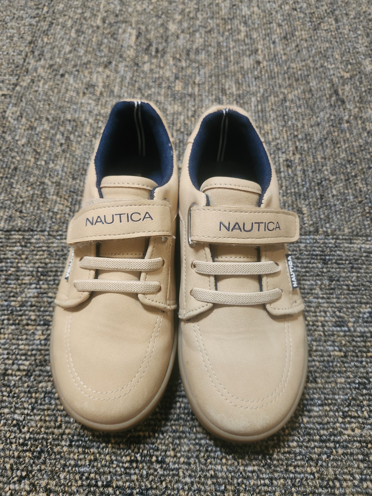 Nautica Moulouya 3T Toddler Boys Shoes Size 11 Tan Beige Hook & Loop Casual