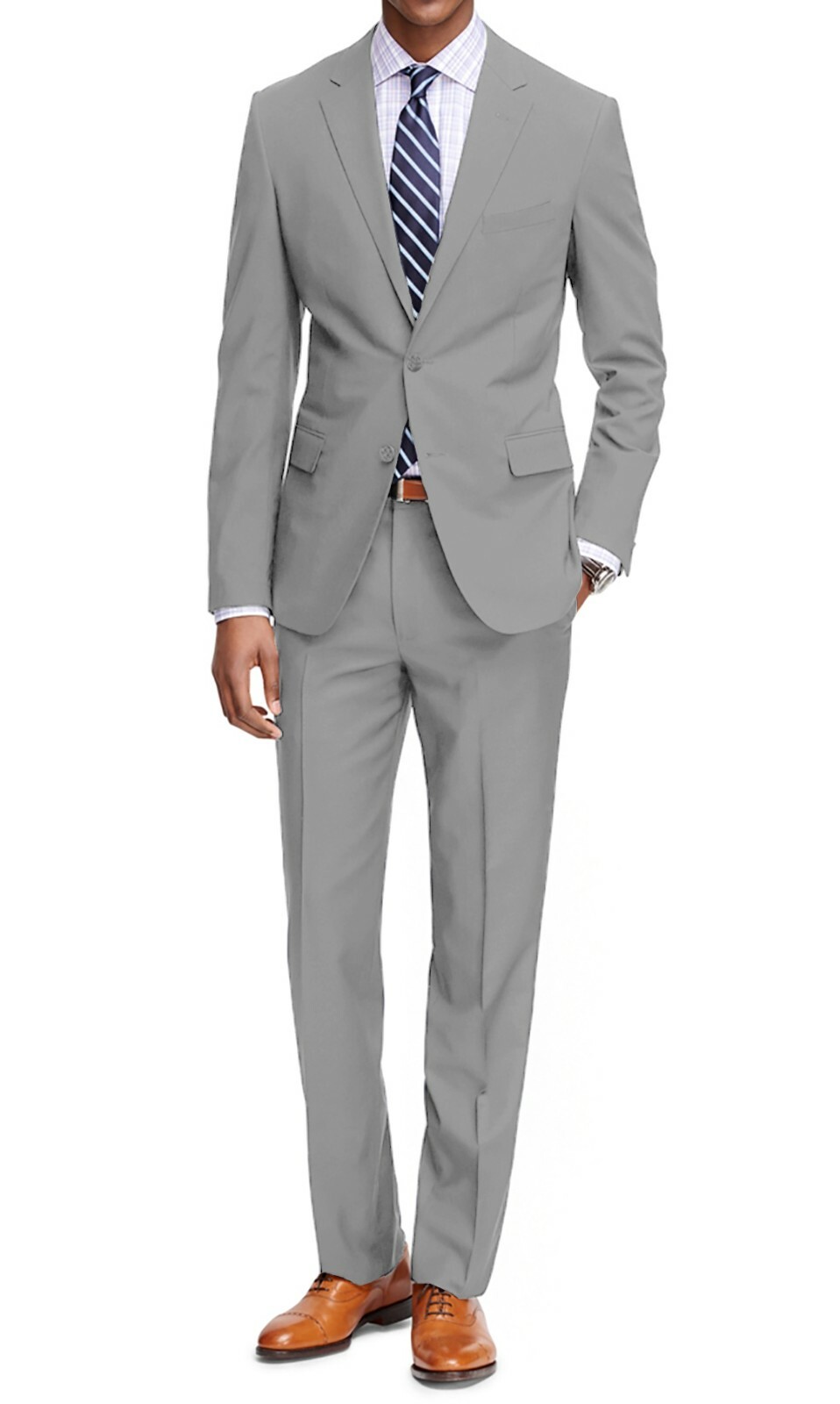 Braveman Men’s Two Piece Classic Regular Fit Suits Jacket and Pant 2 Piece Set