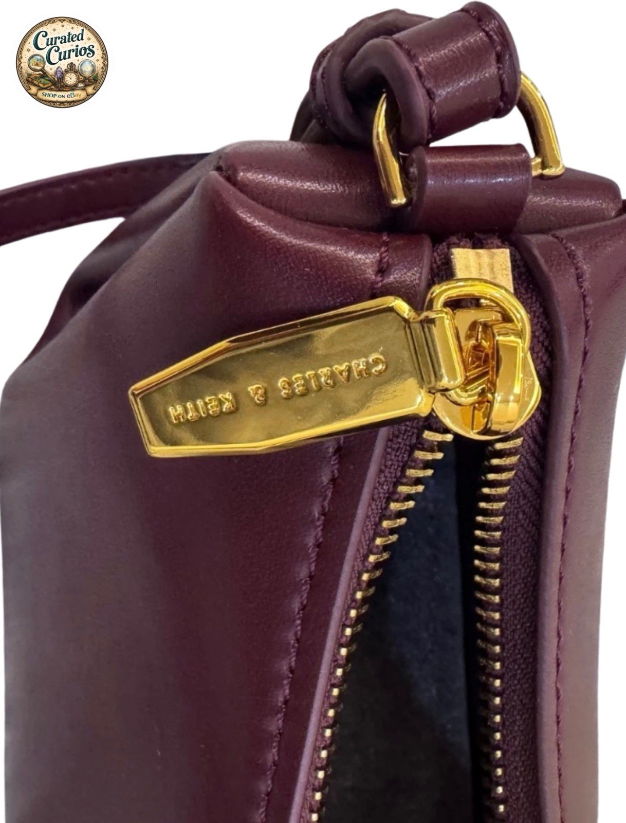 Charles & Keith Burgundy Leather Shoulder