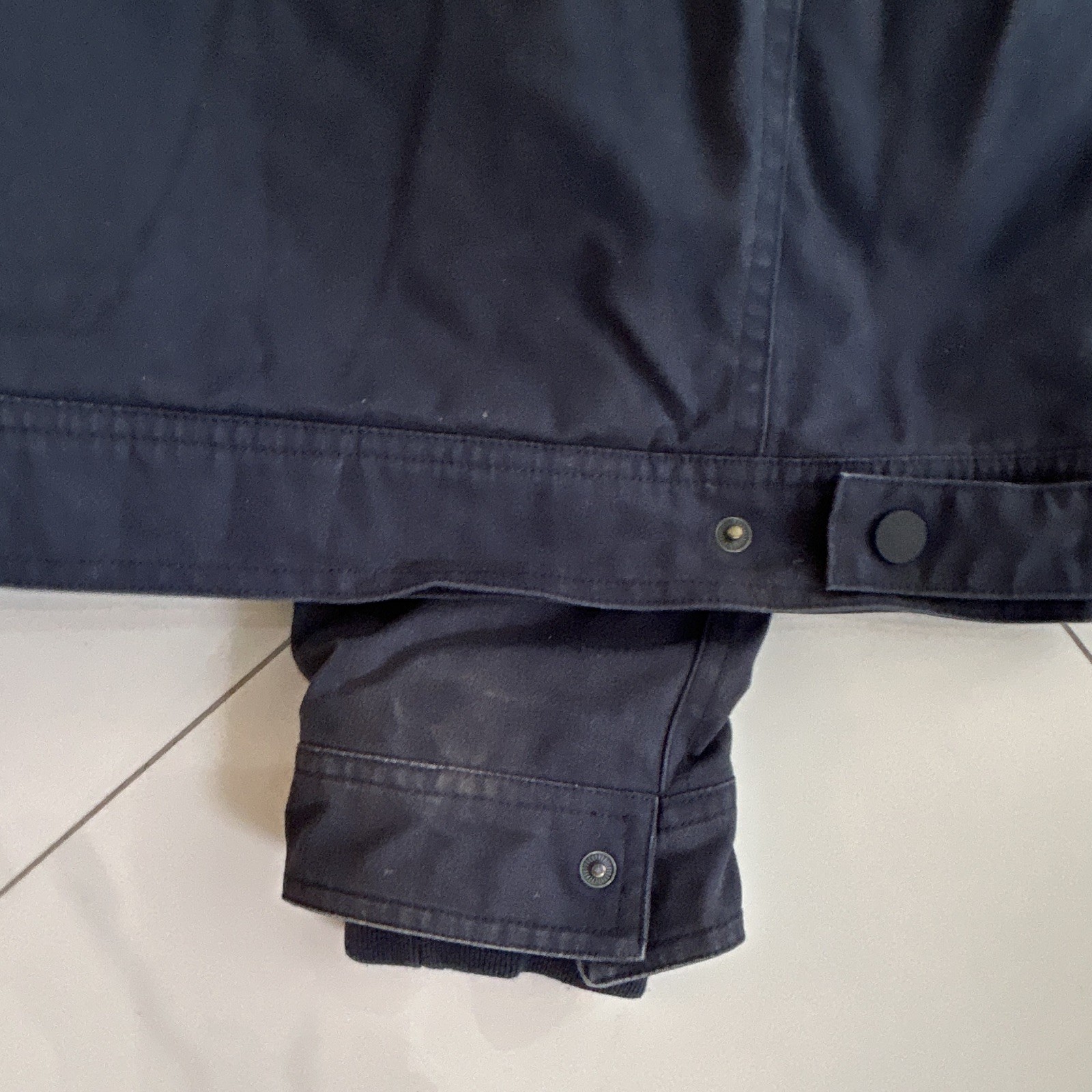 FOX Men’s Blue Hooded Jacket Full Zip Logo Embroidered Size L