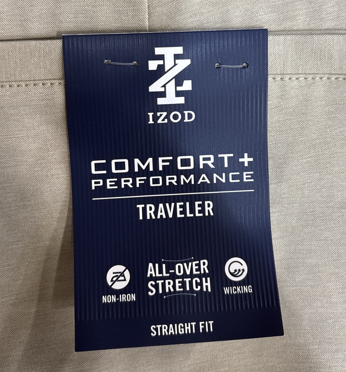 Izod Comfort + Performance Straight Fit Dress Pant Size 34 x 30 Heathe Color