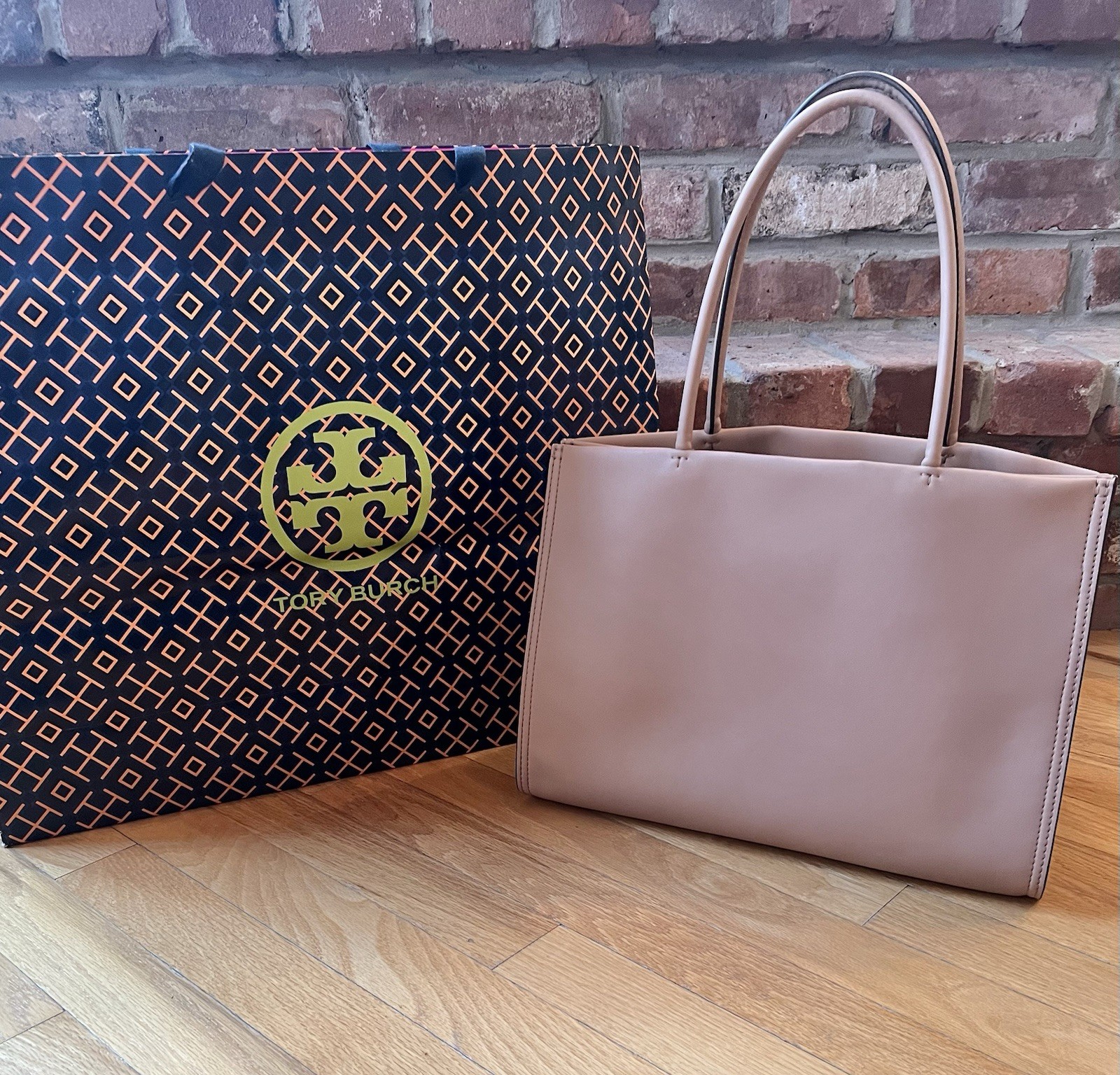 Tory Burch Light Sand Tan Small Ella Bio Tote