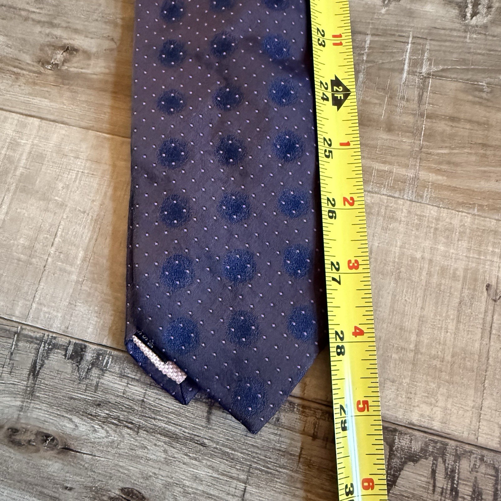 Thomas Pink Polka Dot Navy Pink 100% Silk Woven Men’s Tie Classic 57-60″ Style