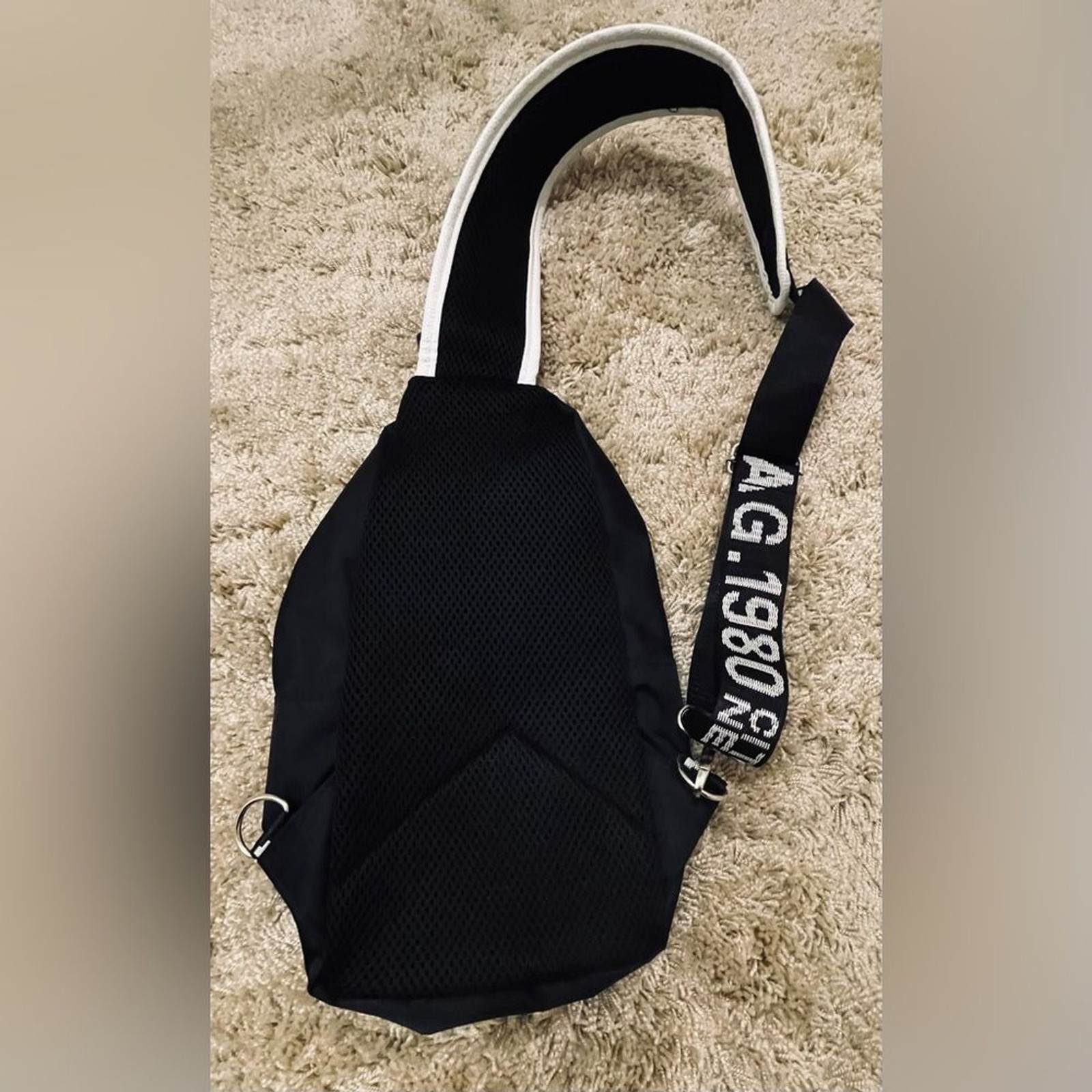 Kids Teens – Cross-Body Bag – Black White Shoulder Bag Y2K Waist Pouch Backpack