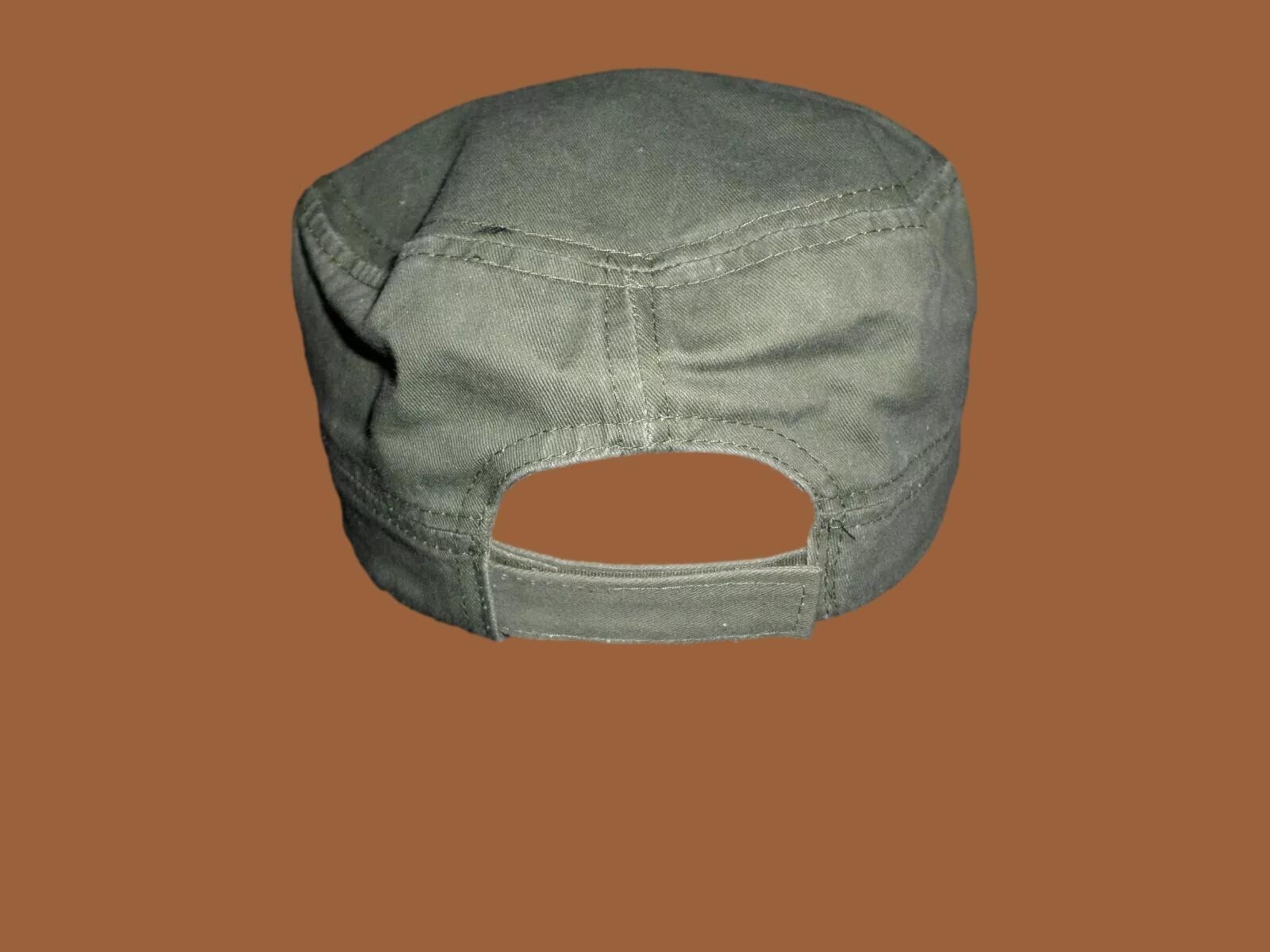 U.S MILITARY VIETNAM VETERAN HAT FLAT TOP OD GREEN BALL CAP VIETNAM RIBBONS