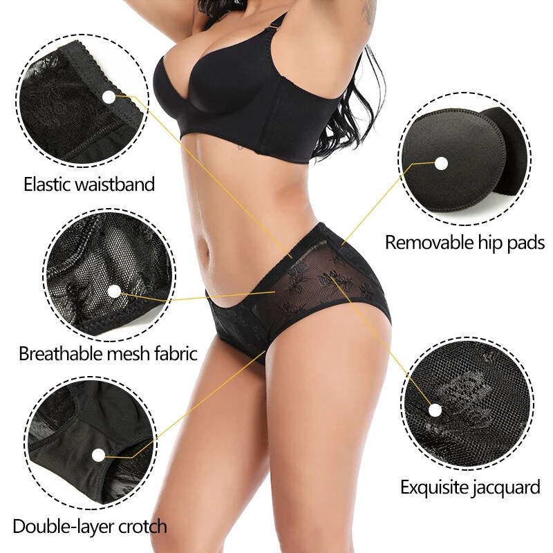 Women Butt Boosting Padded Panties Body Shaper Hip Enhancer Shapewear Underwear