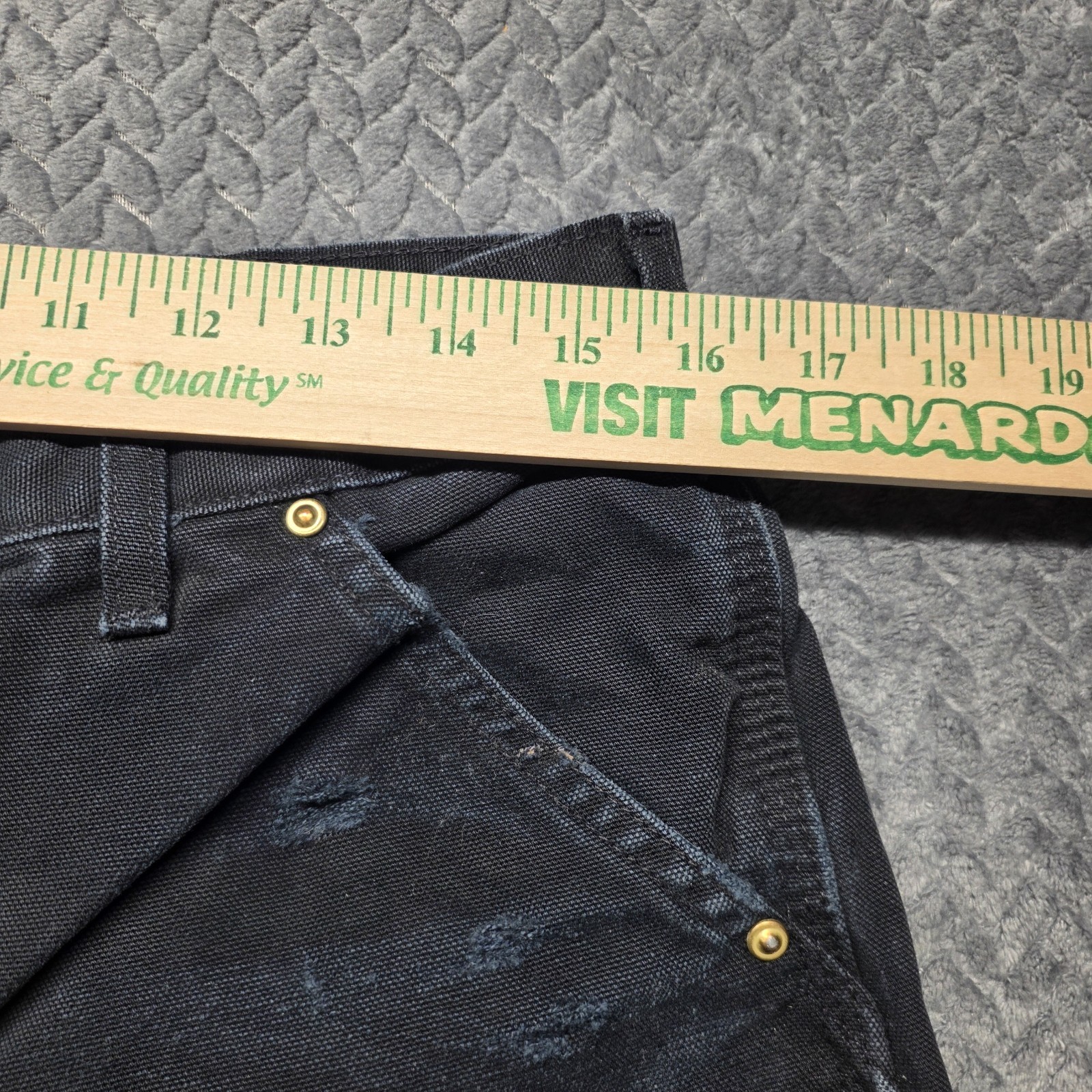 Vintage Carhartt Double Knee Black Carpenter Pants 32×31 Distressed Made In USA