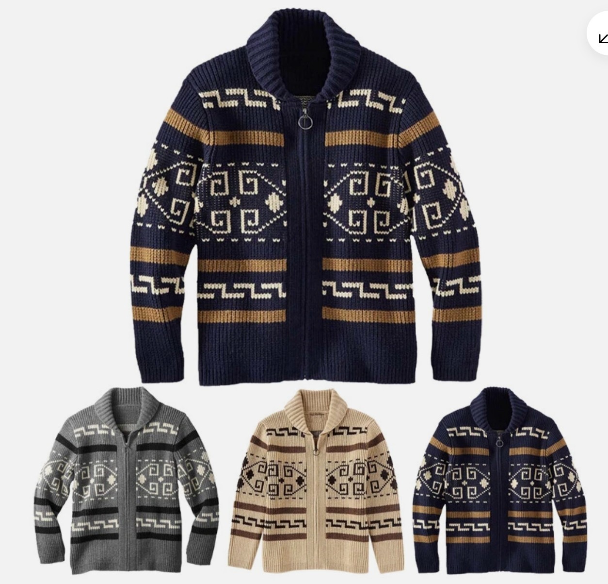 Mens Sweater Big Lebowski Cardigan Knit Jeffery Zip Up Adult New Movie Costume