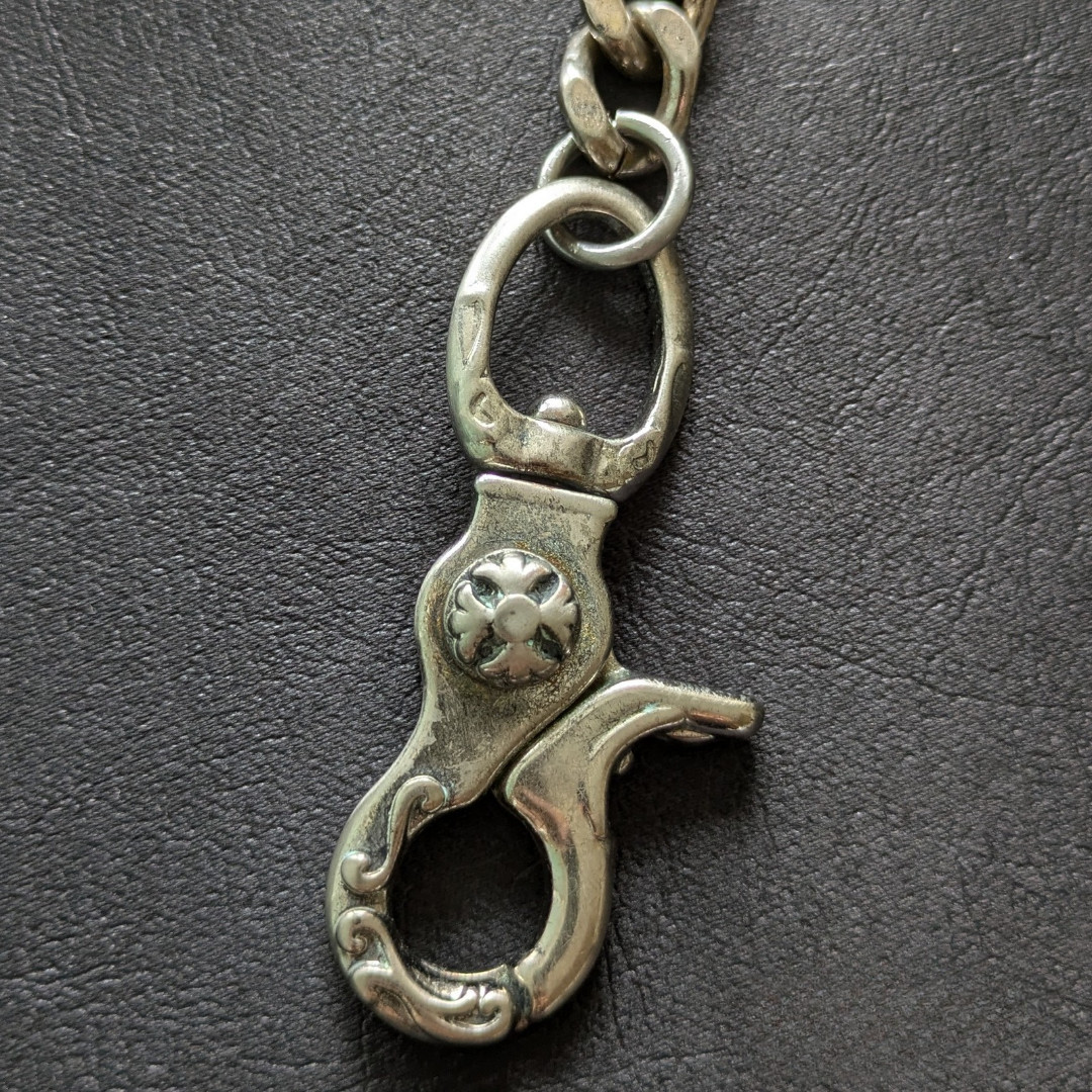 Solid brass Stainless steel Wallet chain Vintage finish Handmade in Japan ZLSK