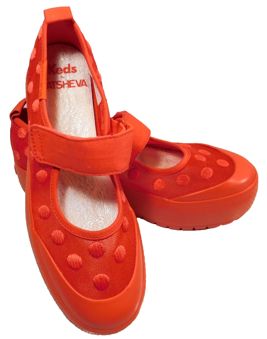 Keds Batsheva Women’s Mary Jane Red Polka Dot Sneaker Shoes – Size 6
