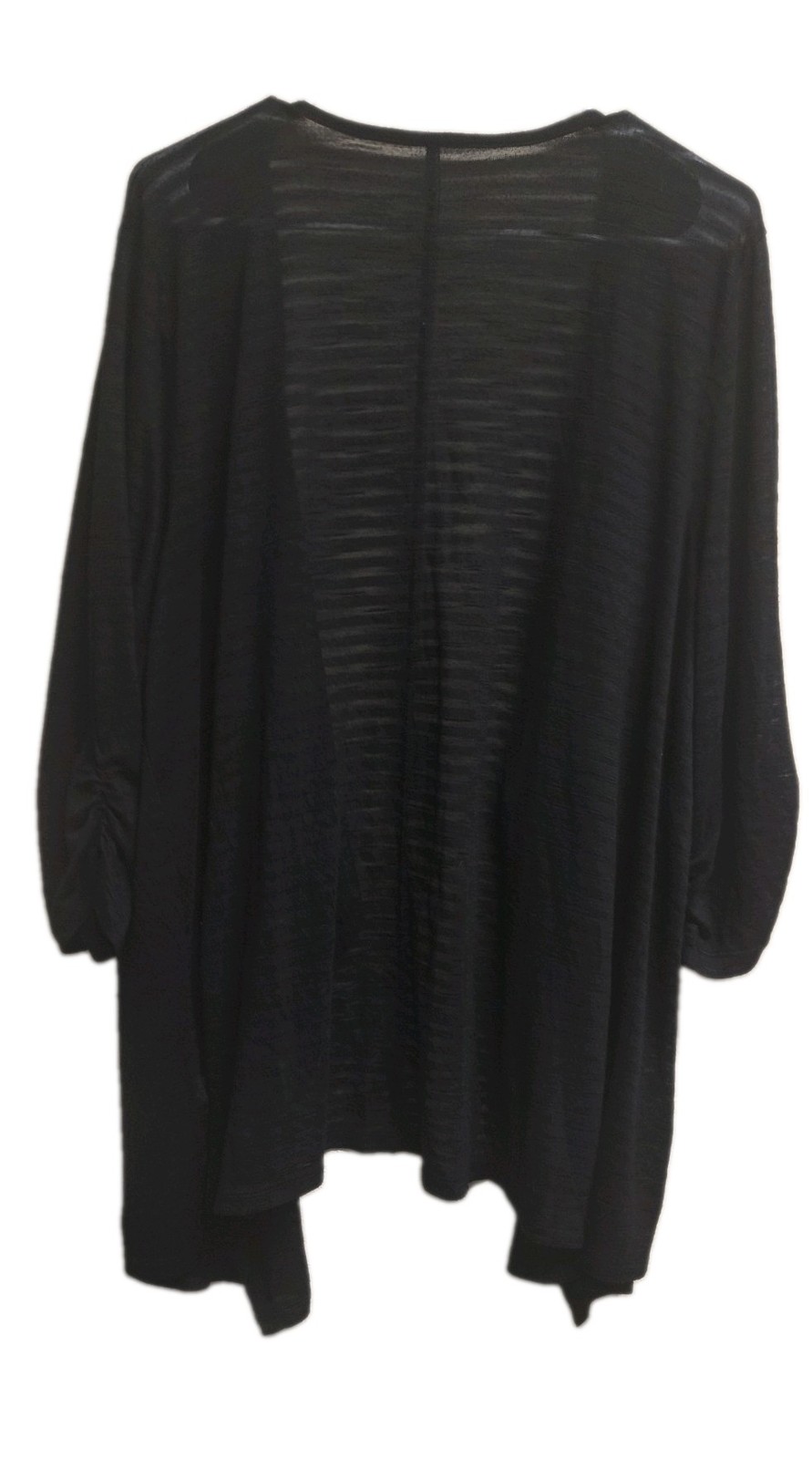 Catherine’s Women’s Plus Size Open Front Semi Sheer Cardigan Black 2X(724)