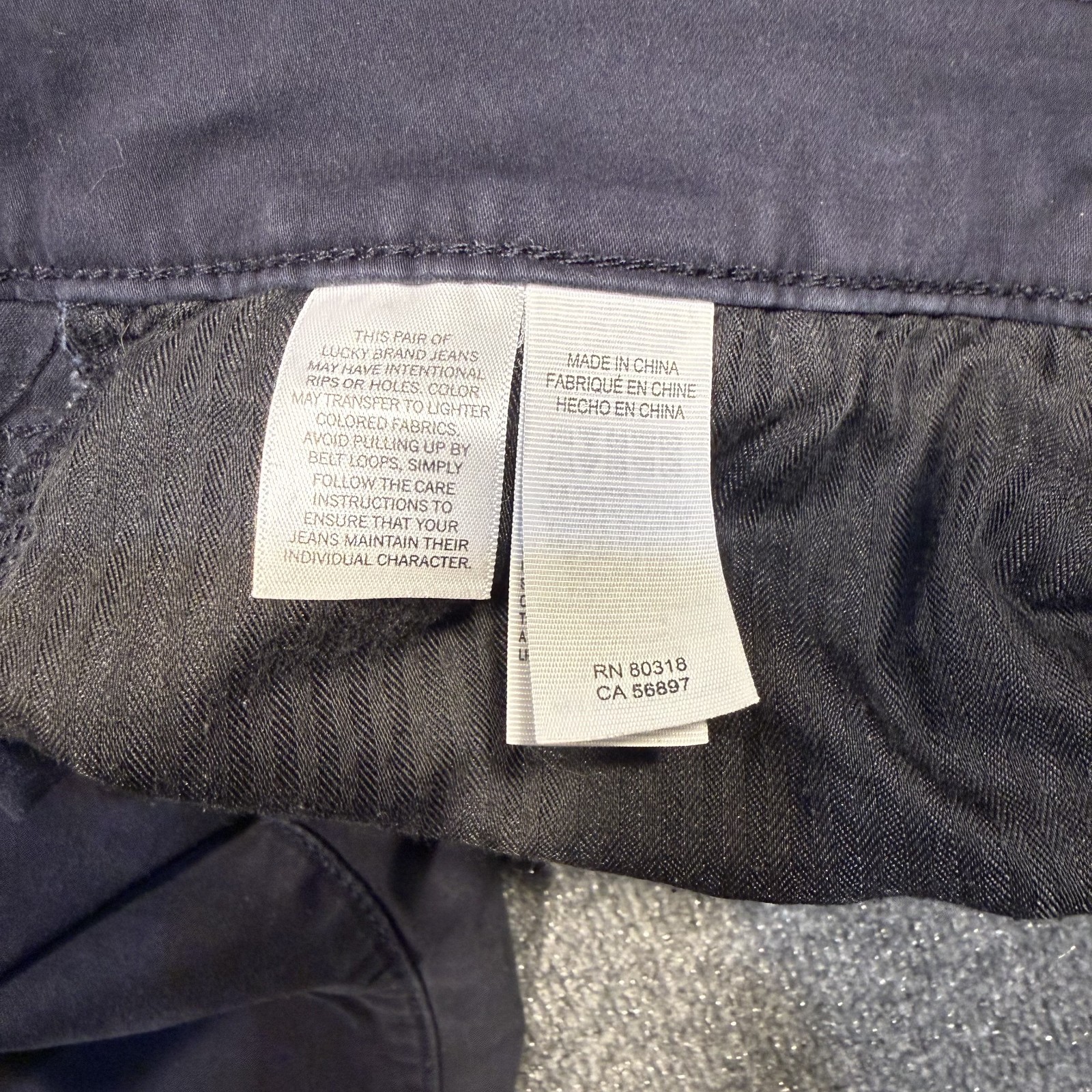 Lucky Brand 121 Slim Straight Pants Mens 38×30 Blue Navy Khaki 5 Pocket Stretch