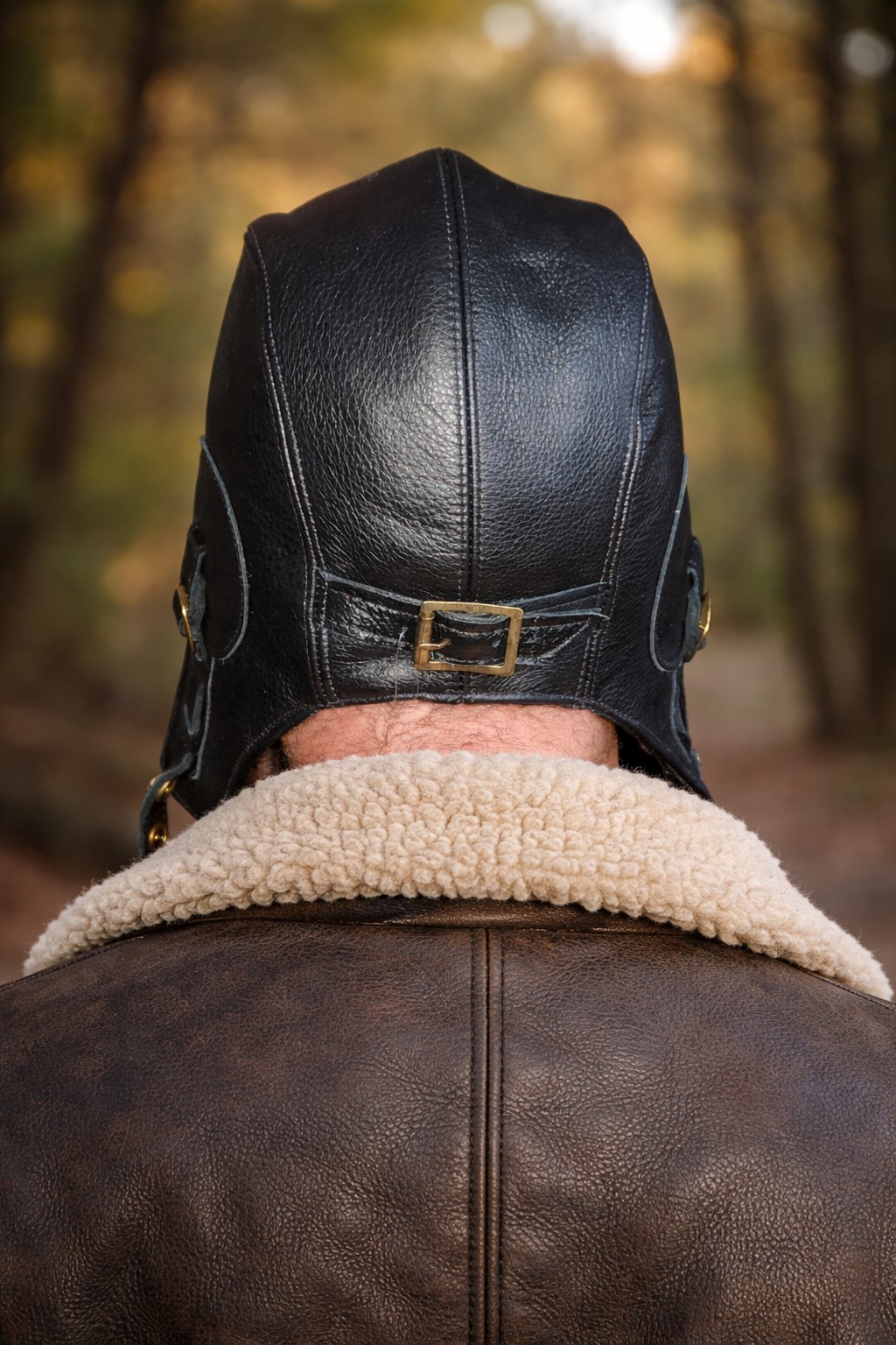 Leather Aviator Cap/Pilot Cap, Quilted Interior, Men’s SMALL, 21″-22″