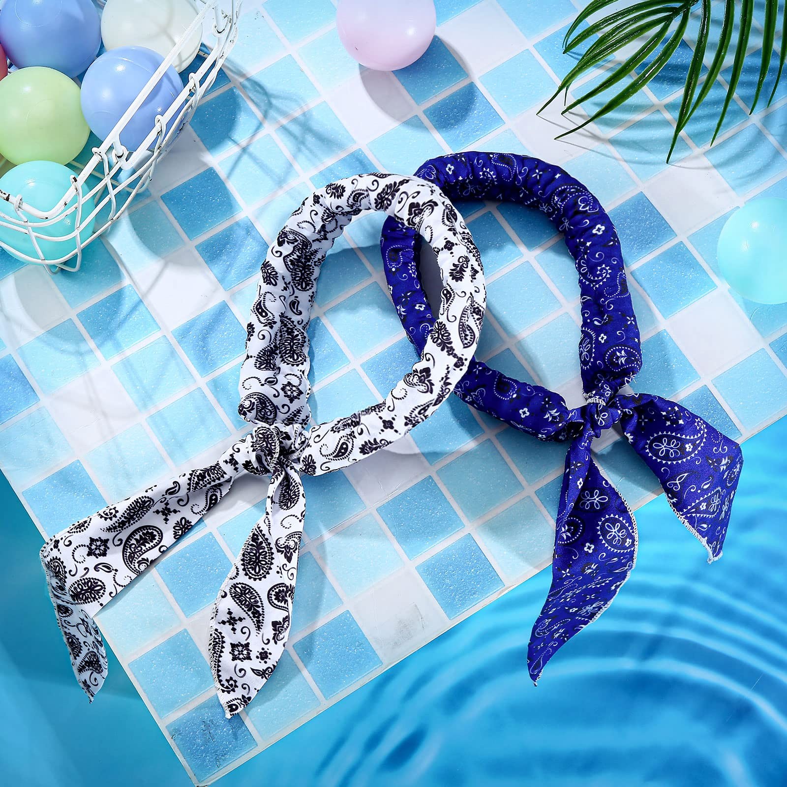 6 Pcs Cooling Neck Wraps Cooler Scarf Medium, Vivid Colors