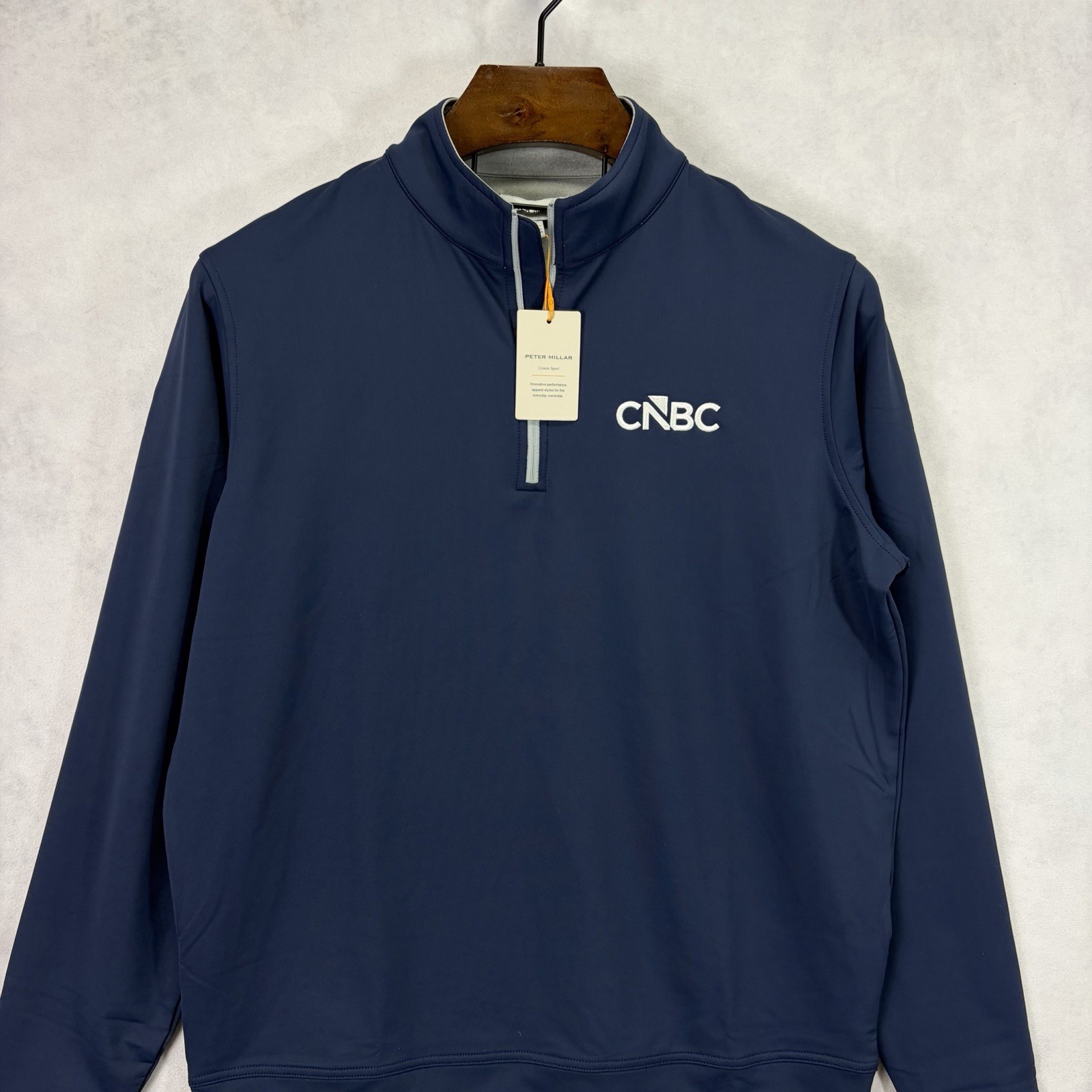 Peter Millar 1/4 Zip Pullover Mens Medium CNBC Crown Sport Stock Trading NWT