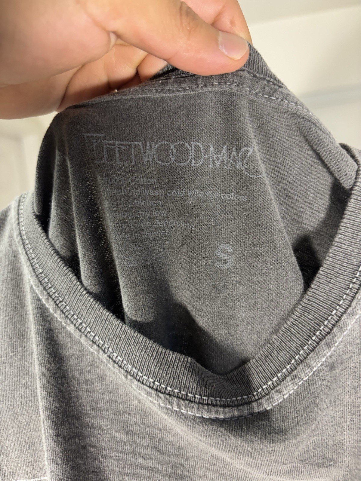 Fleetwood Mac Rumours Graphic Print Unisex Gray Crew Neck T-Shirt Size S