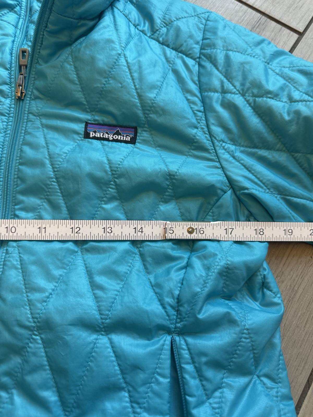 Patagonia Insulated Jacket Womens Small Blue Full Zip Packable Hiking Outdoor