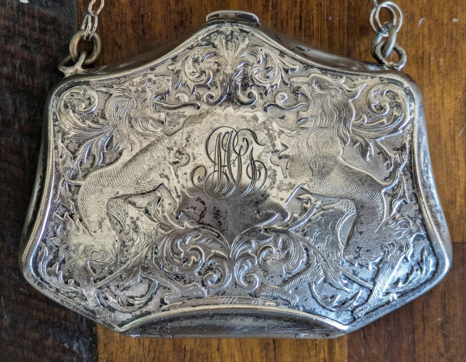 Antique German Silver Coin Purse “Not Actual Sterling Silver”