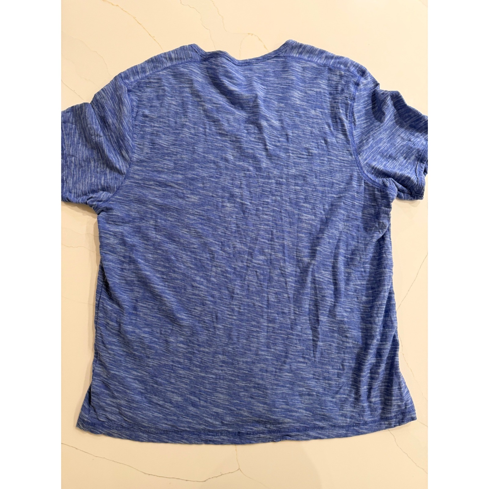 INC International Concepts V Neck Blue Heathered Short Sleeve T Women’s XXL