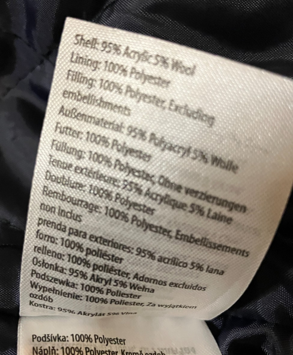 Classic Snap Button Varsity Jacket – Cotton on Garments – Blue/Gray XL – NWOT