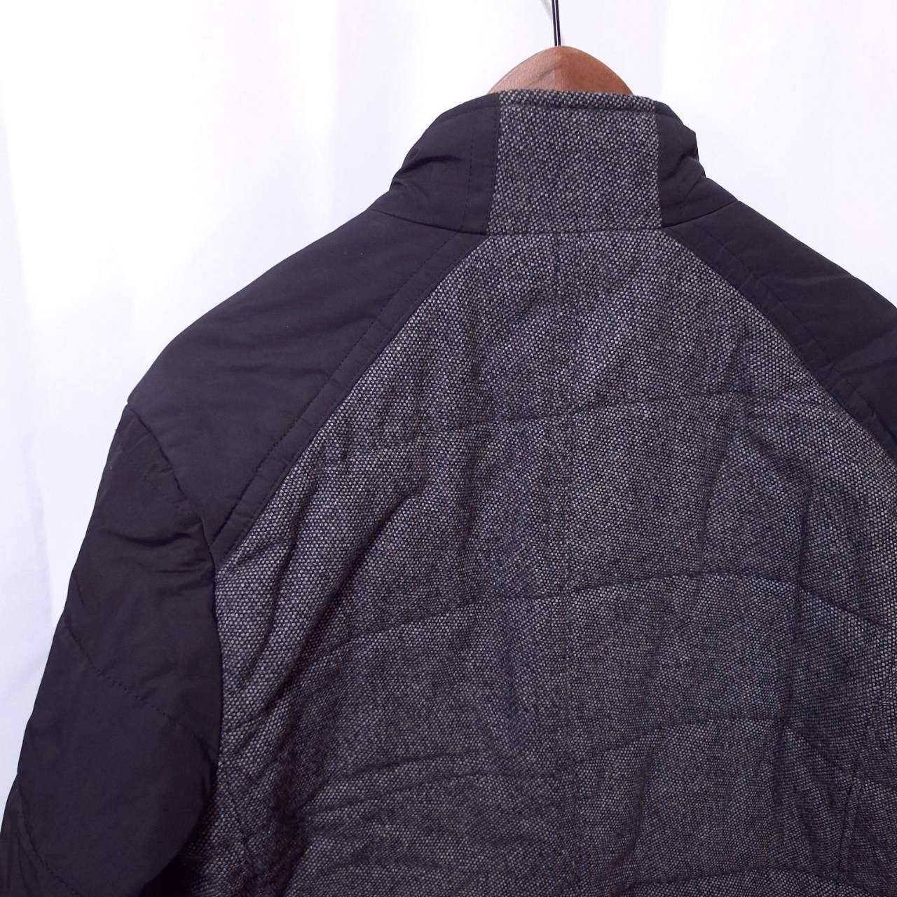 Marc Anthony Wool Quilted Field Jacket Coat Mens S Ribbed Cuff Full Zip Snap