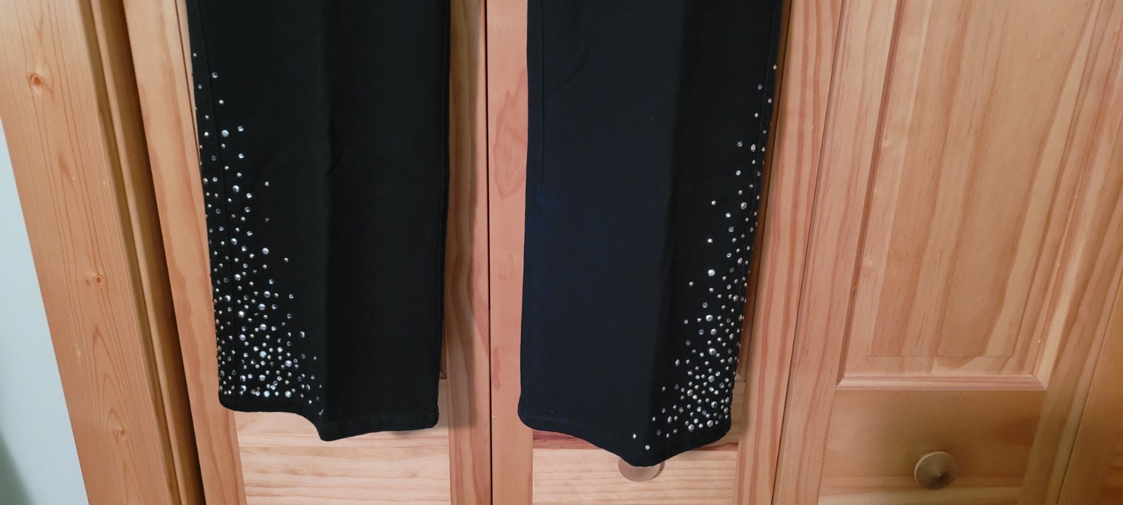 Dream Jeannes by Quacker Factory Pants Women’s Size 2X Short Black Rhinestone